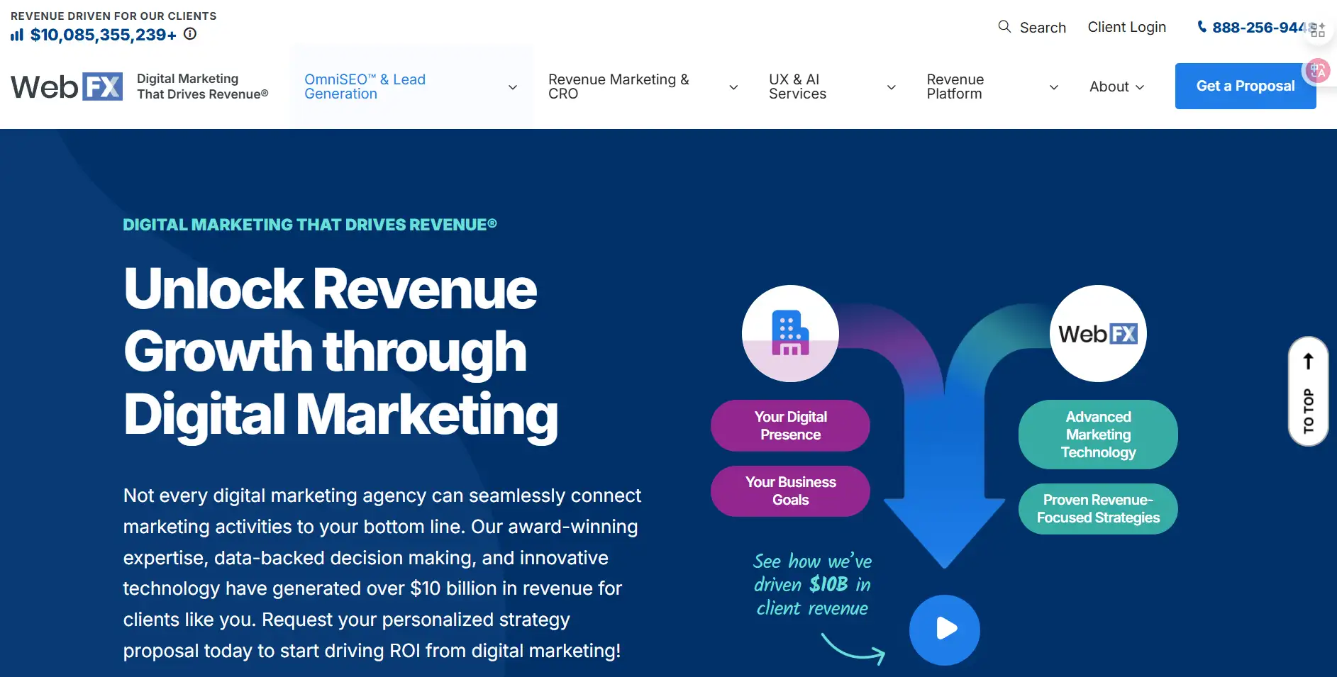 WebFX's homepage