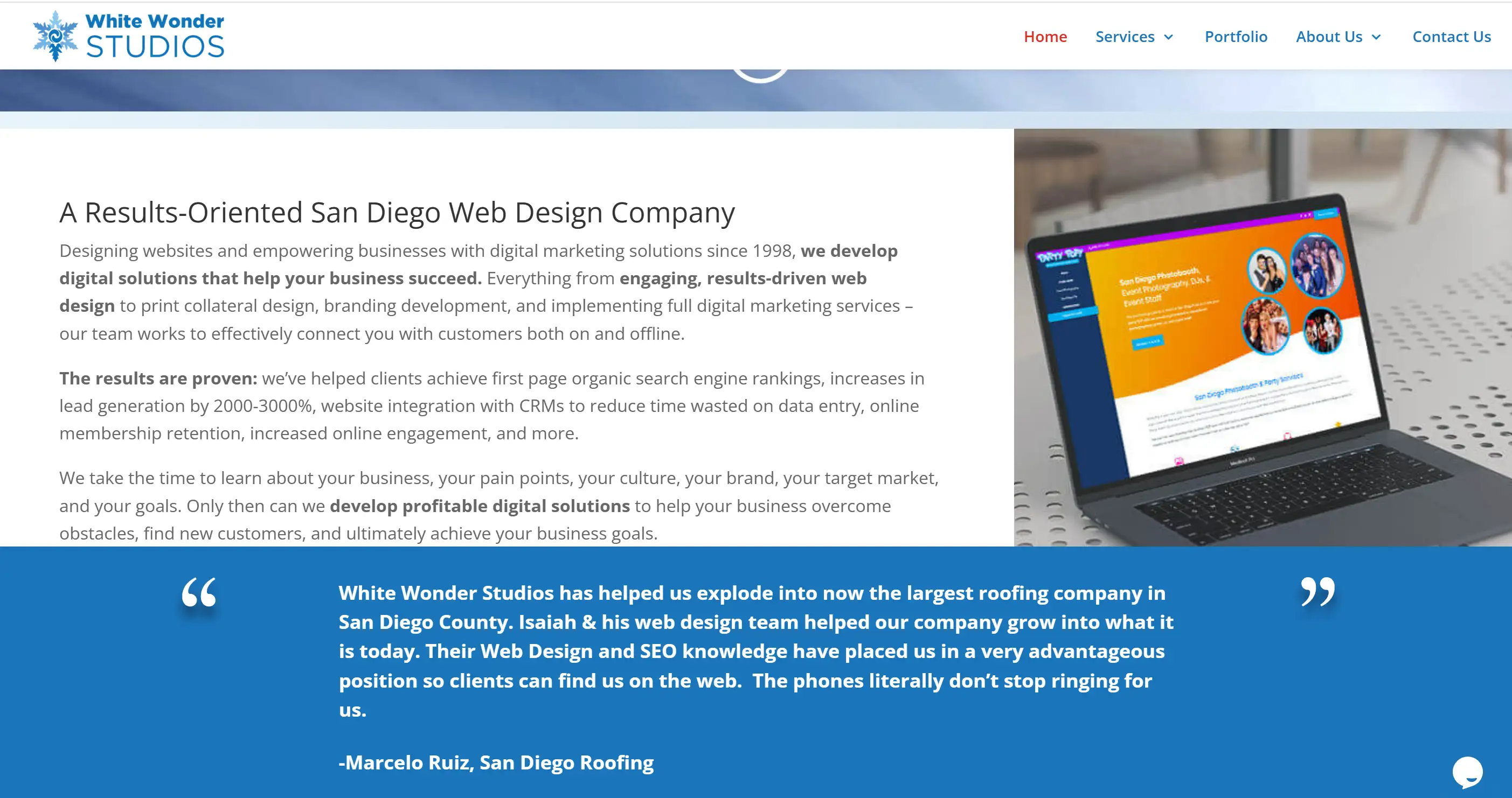 Homepage of White Wonder Studios Homepage of White Wonder Studios