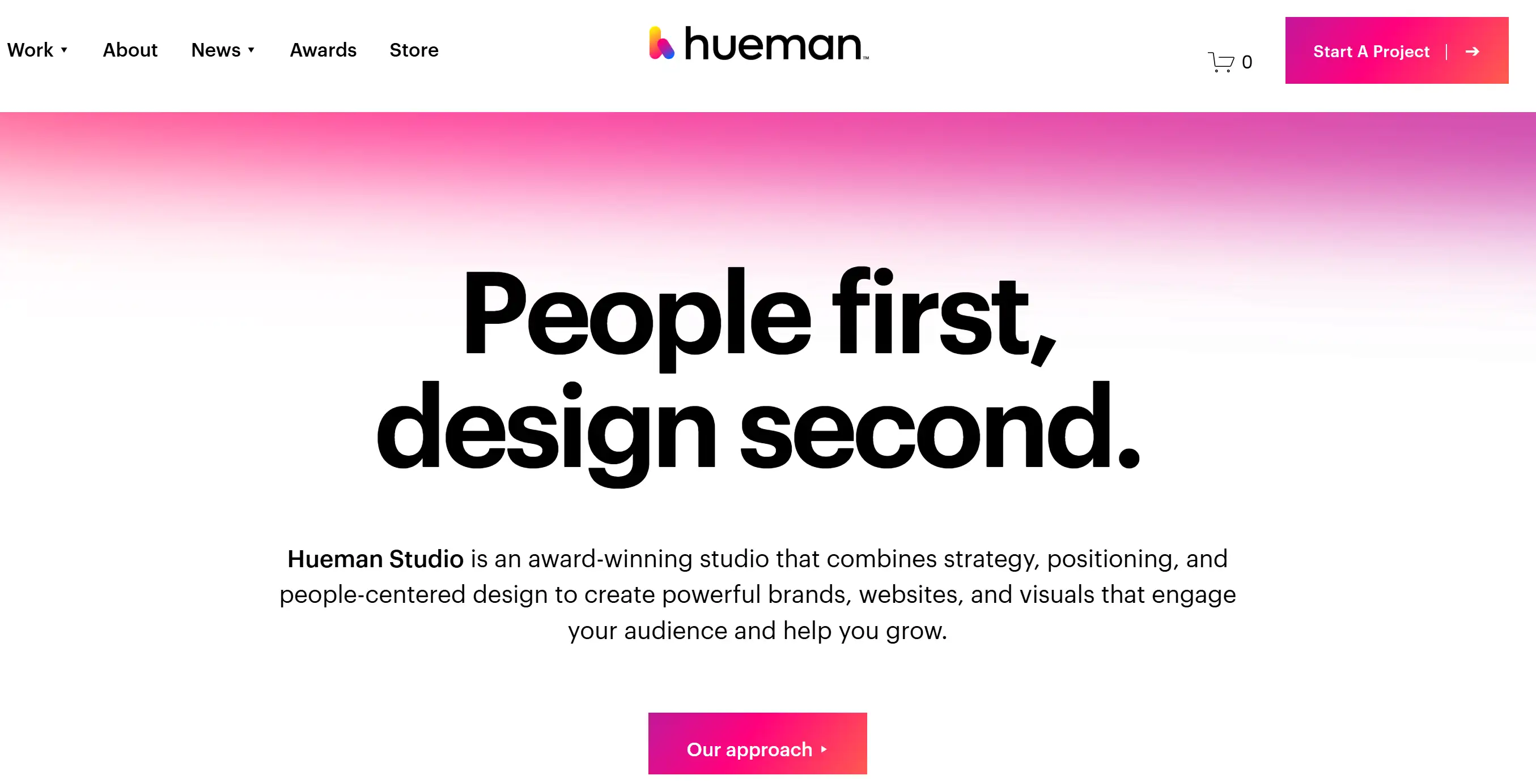 Homepage of Hueman Studio Homepage of Hueman Studio