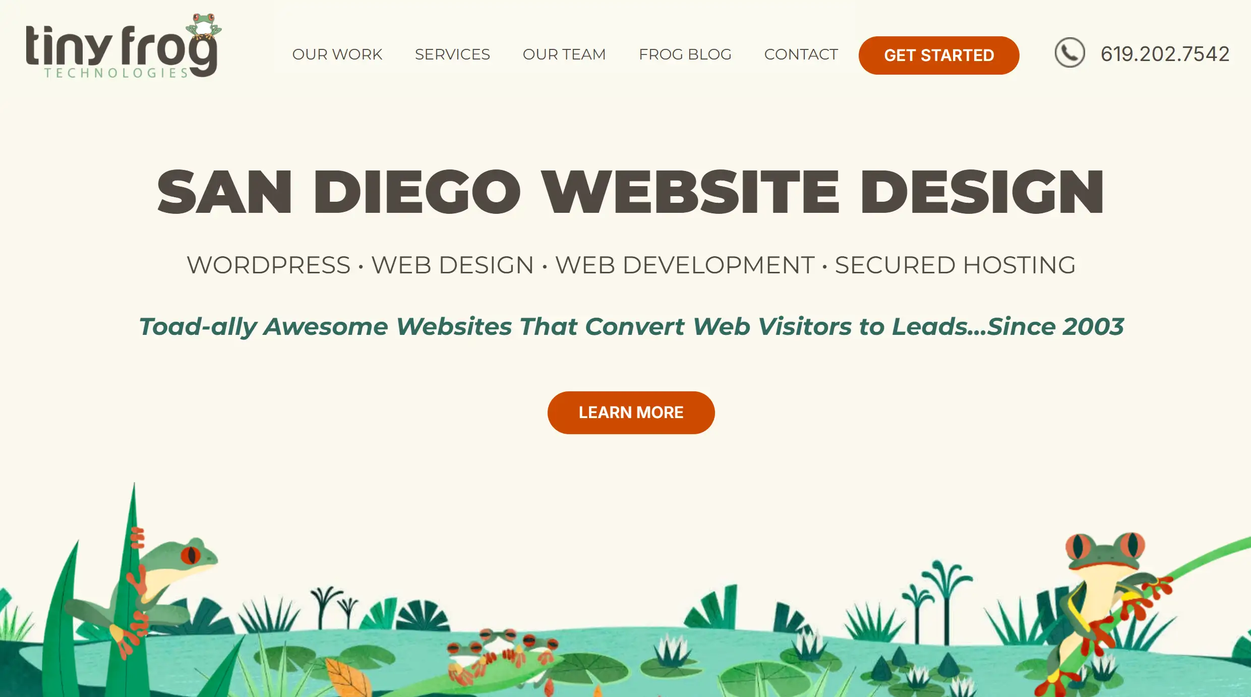 Homepage of TinyFrog Technologies Homepage of TinyFrog Technologies