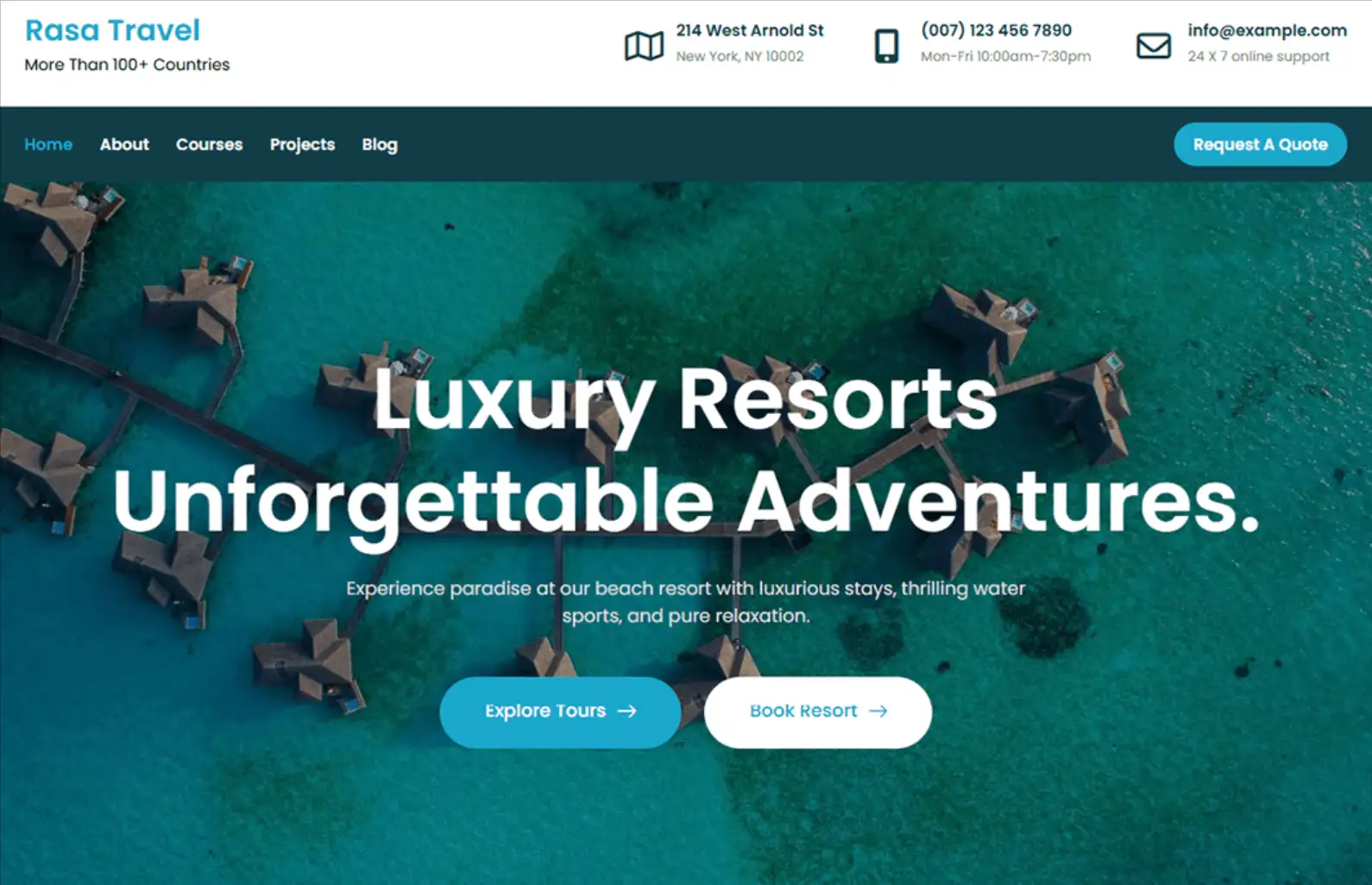 rasa travel blog page