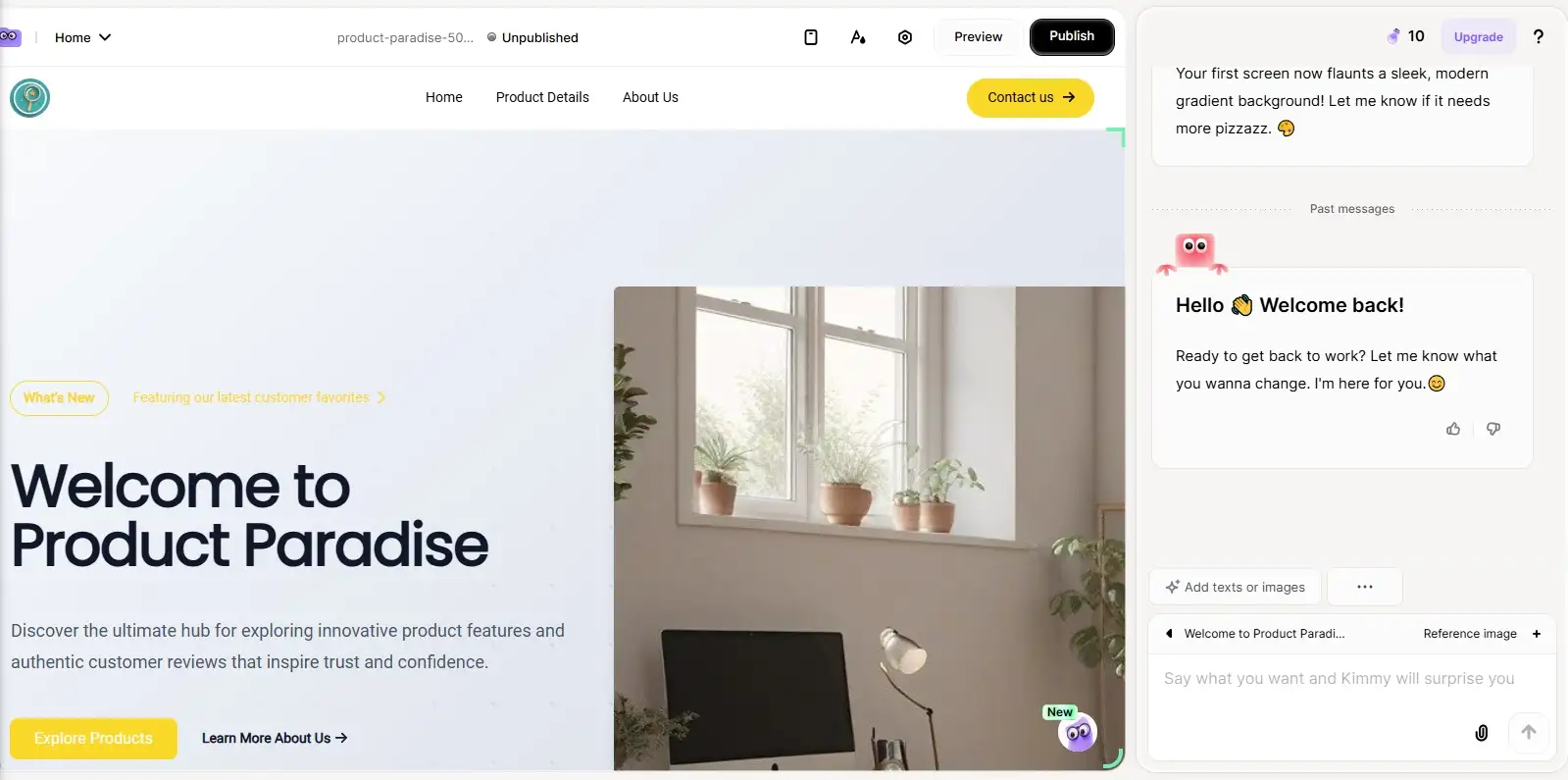 preview and test website