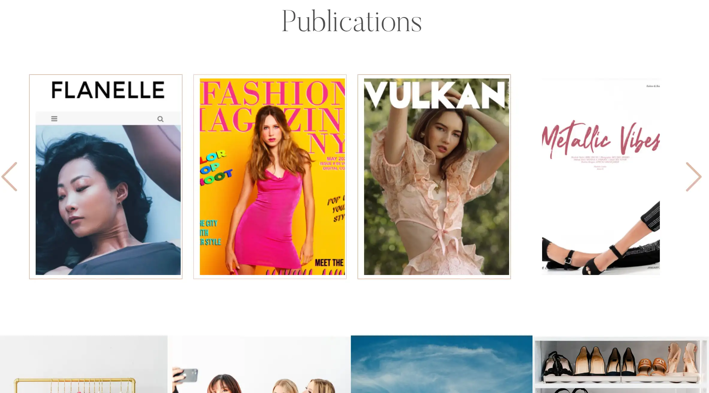 Publications on the Abbyyoungstyle website portfolio section
