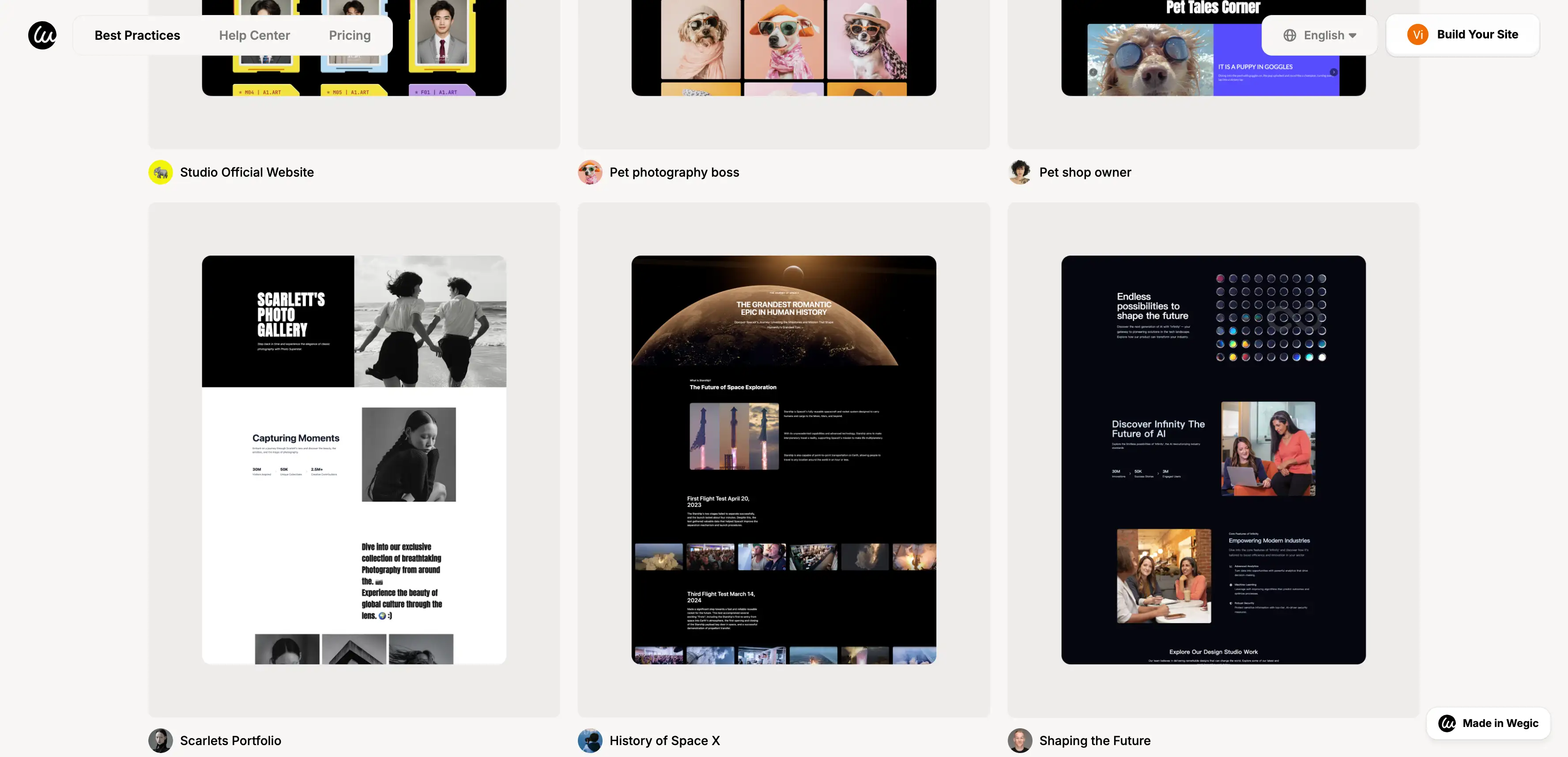 wegic best practices page