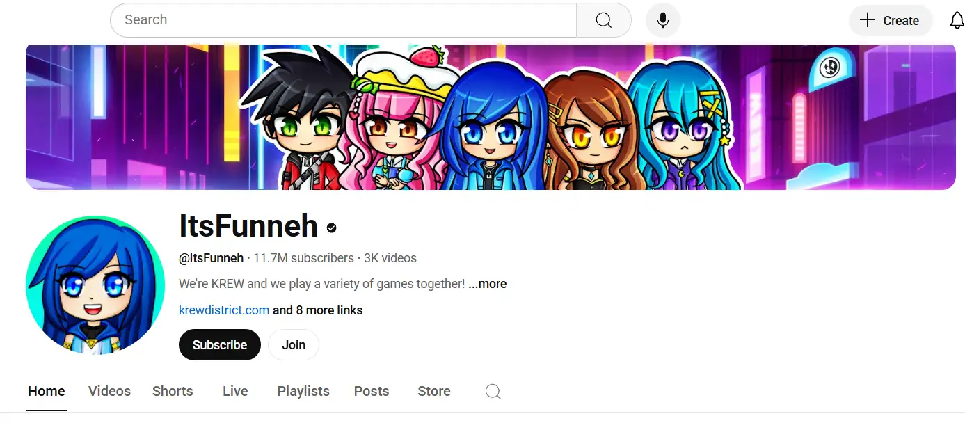 page of itsfunneh