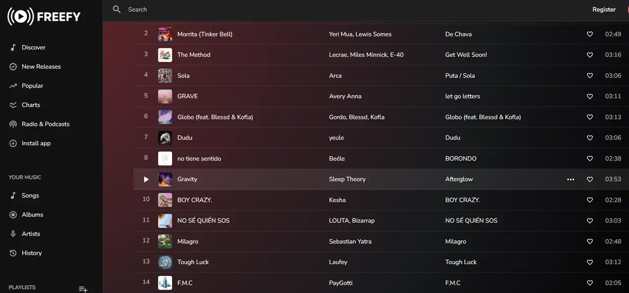 a site offers users free and easy online listening