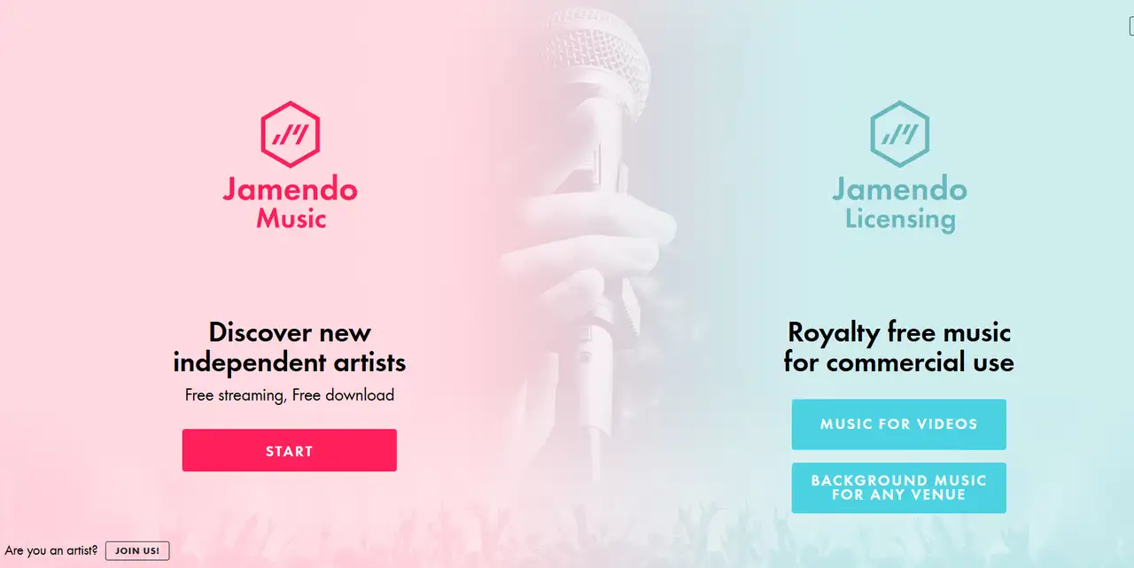 site designed for fans of free and independent music