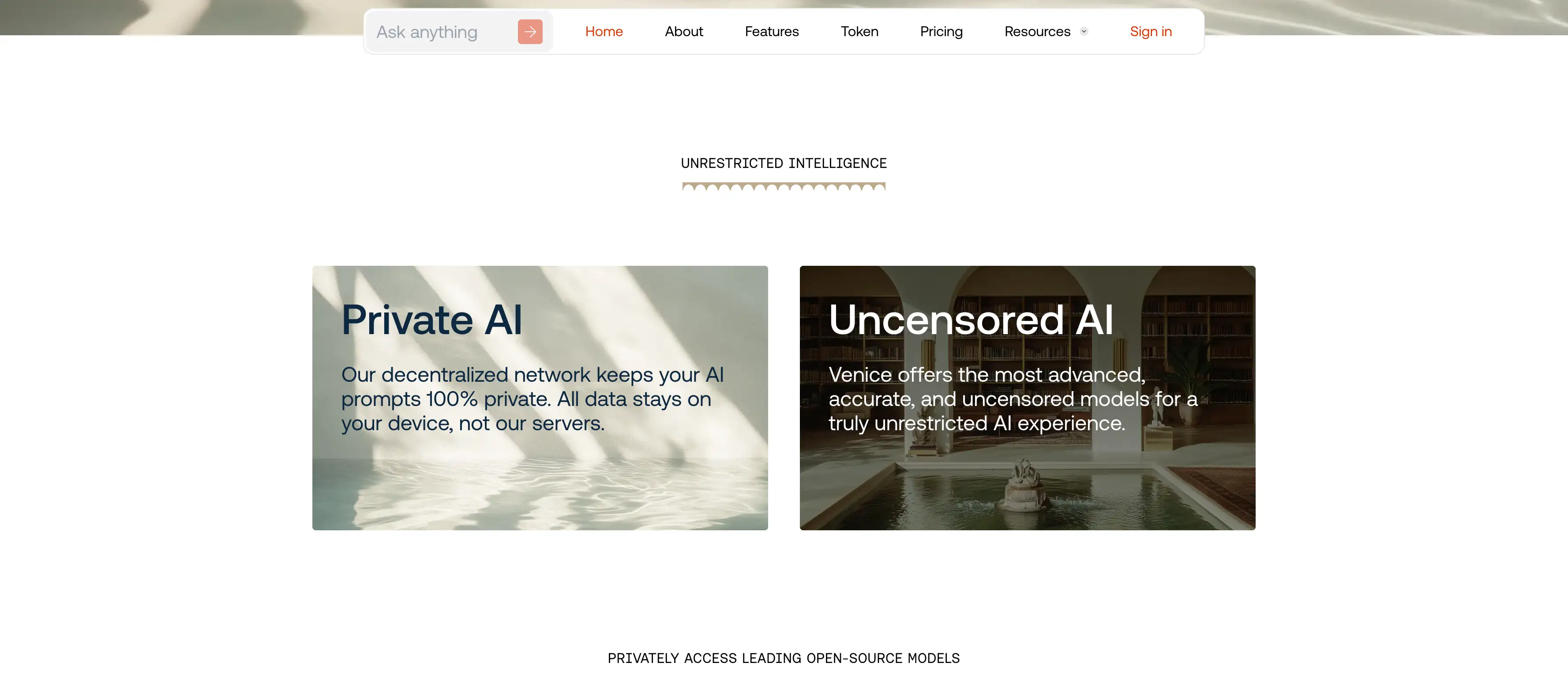 venice website example of uncensored ai