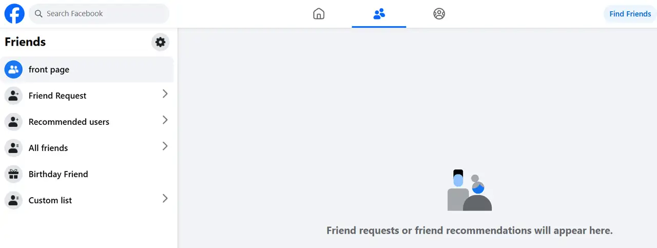 the friend list on facebook