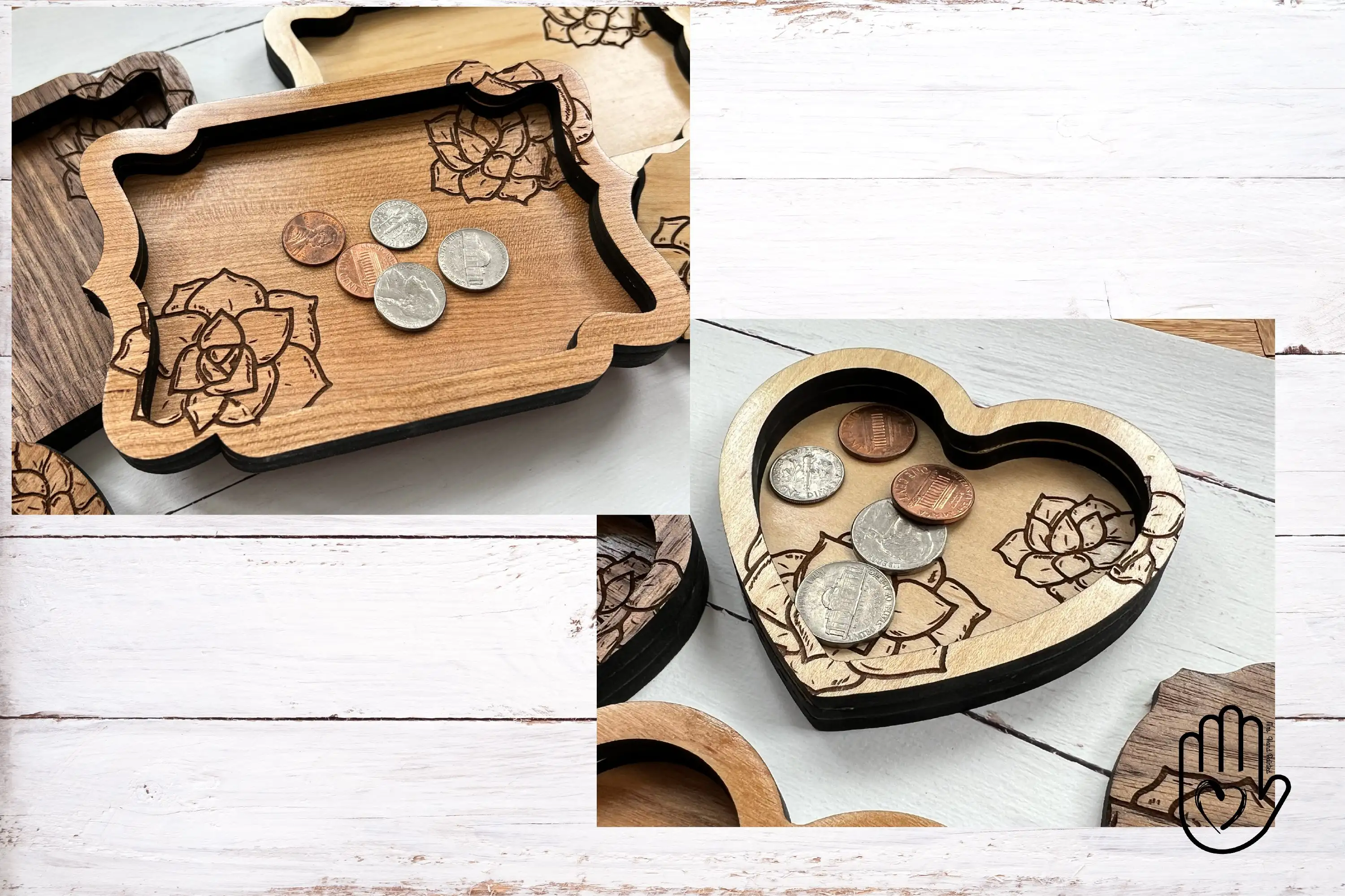 A custom photo frame or engraved item like a valet tray A custom photo frame or engraved item like a valet tray