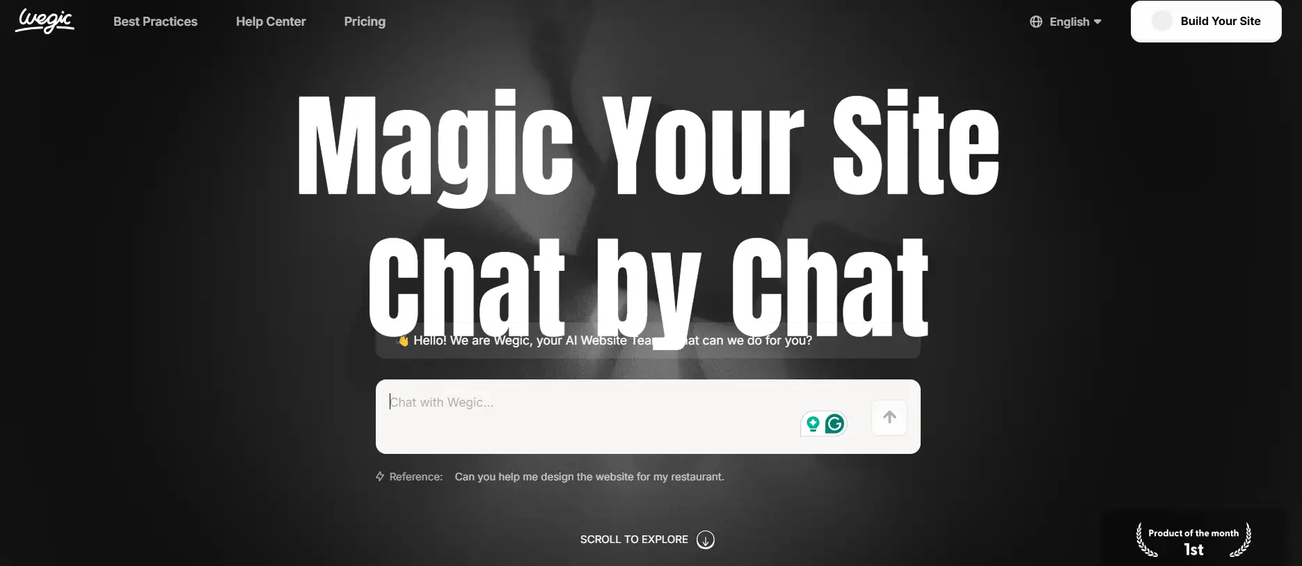 Wegic website builder