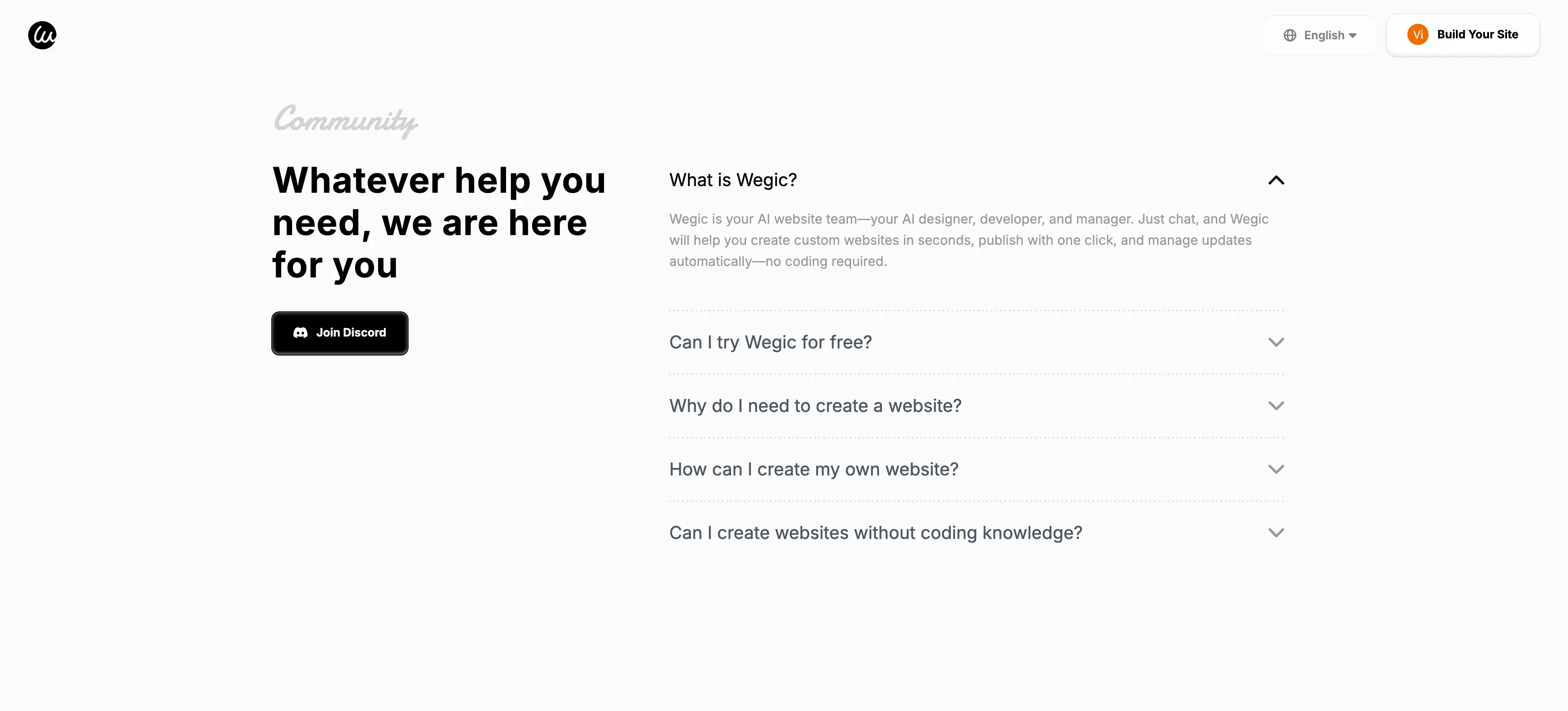 wegic helps you to build the best website