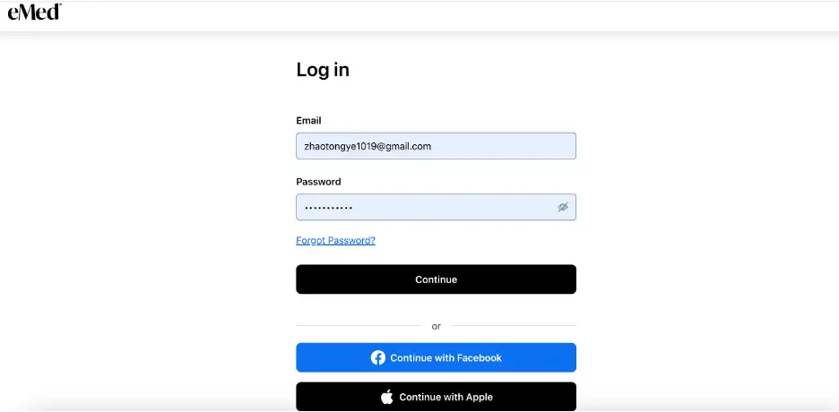 emed login page