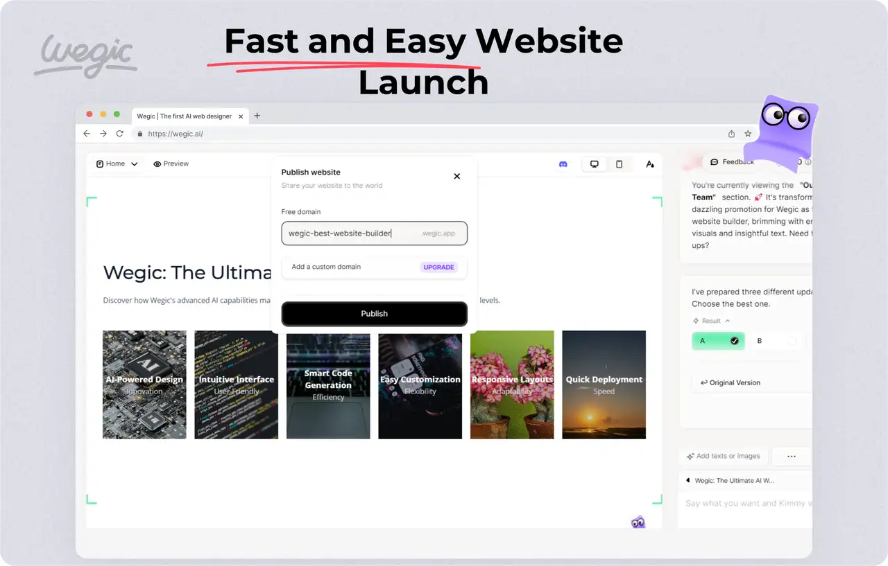 wegic design interface