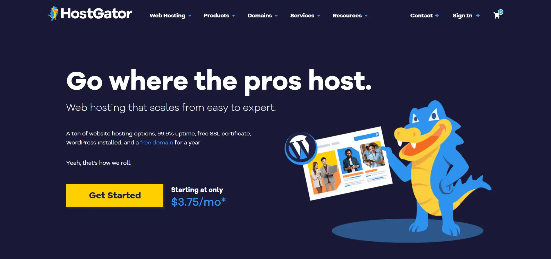 Homepage of HostGator Homepage of HostGator
