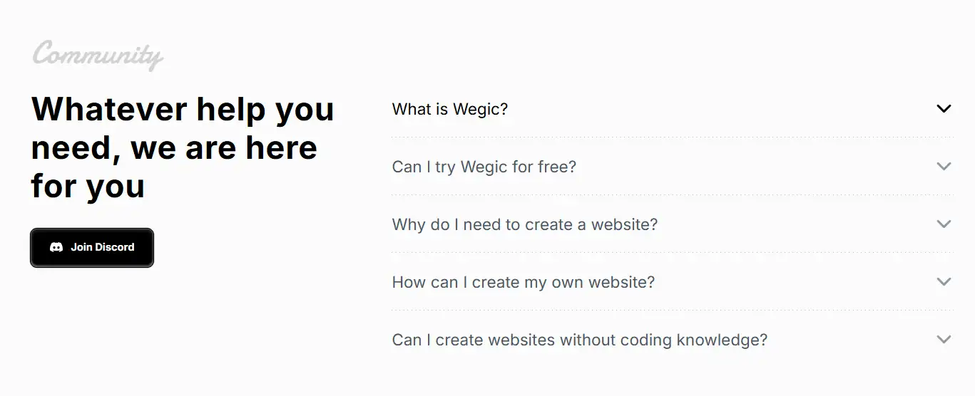 faqs on wegic website