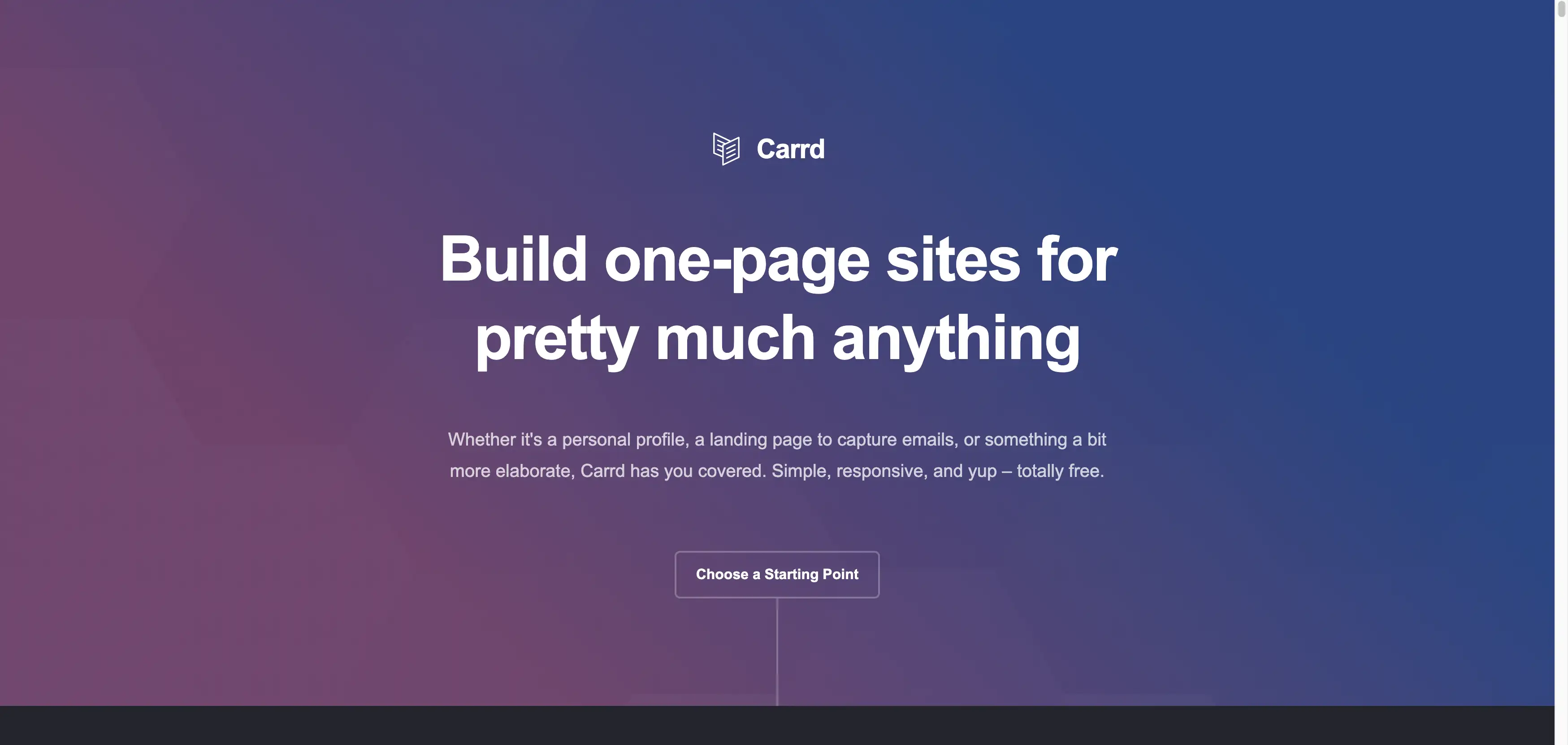 为几乎任何事情创建单页网站 Carrd 为几乎任何事情创建单页网站 Carrd