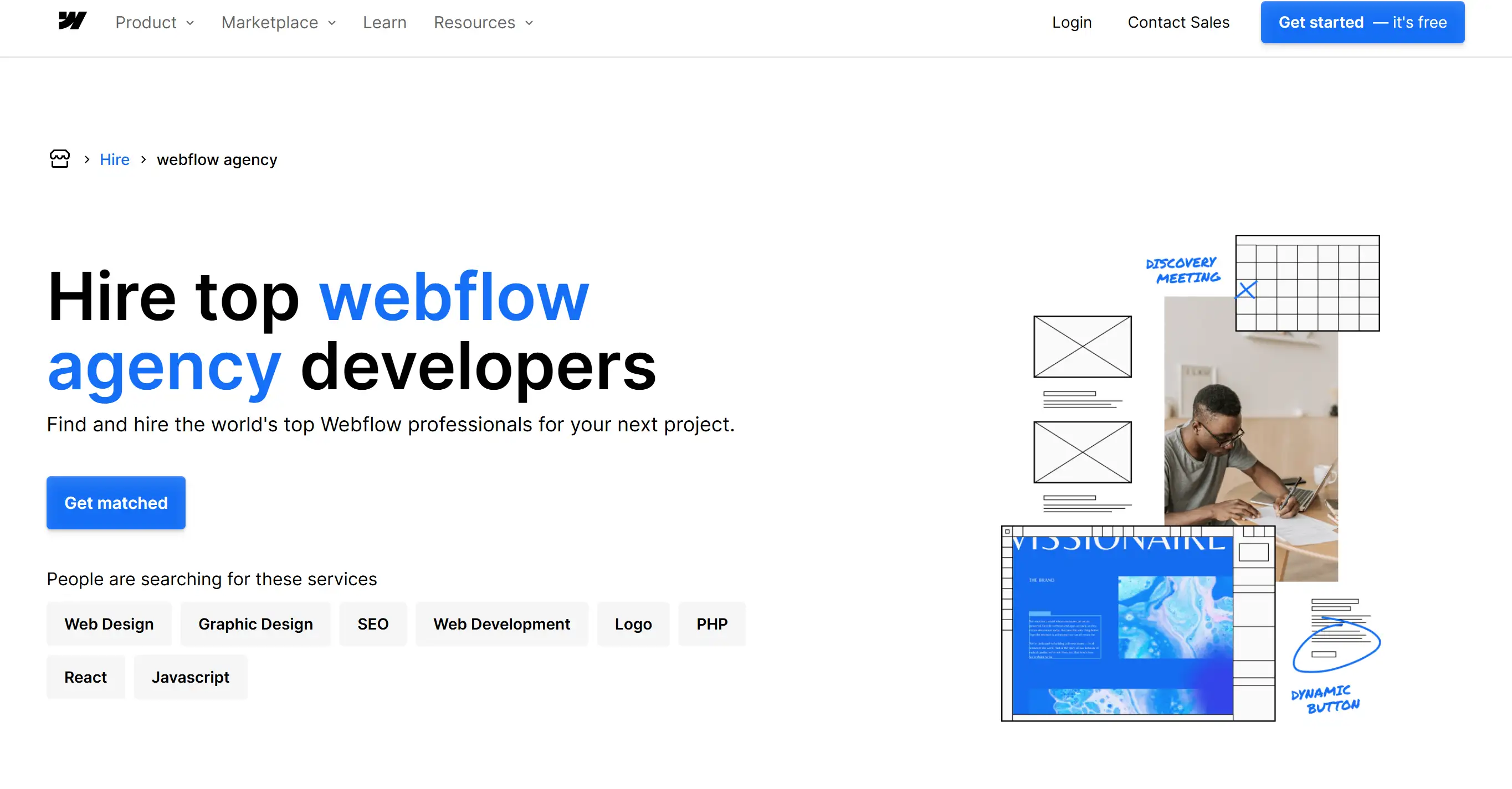 Hire top Webflow agency developers on the Webflow Career page Hire top Webflow agency developers on the Webflow Career page