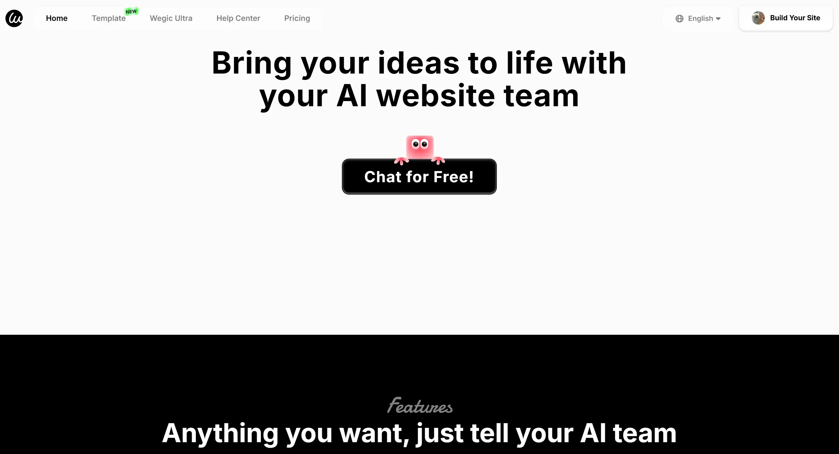 Wegic AI website team brings your ideas to life Wegic AI website team brings your ideas to life