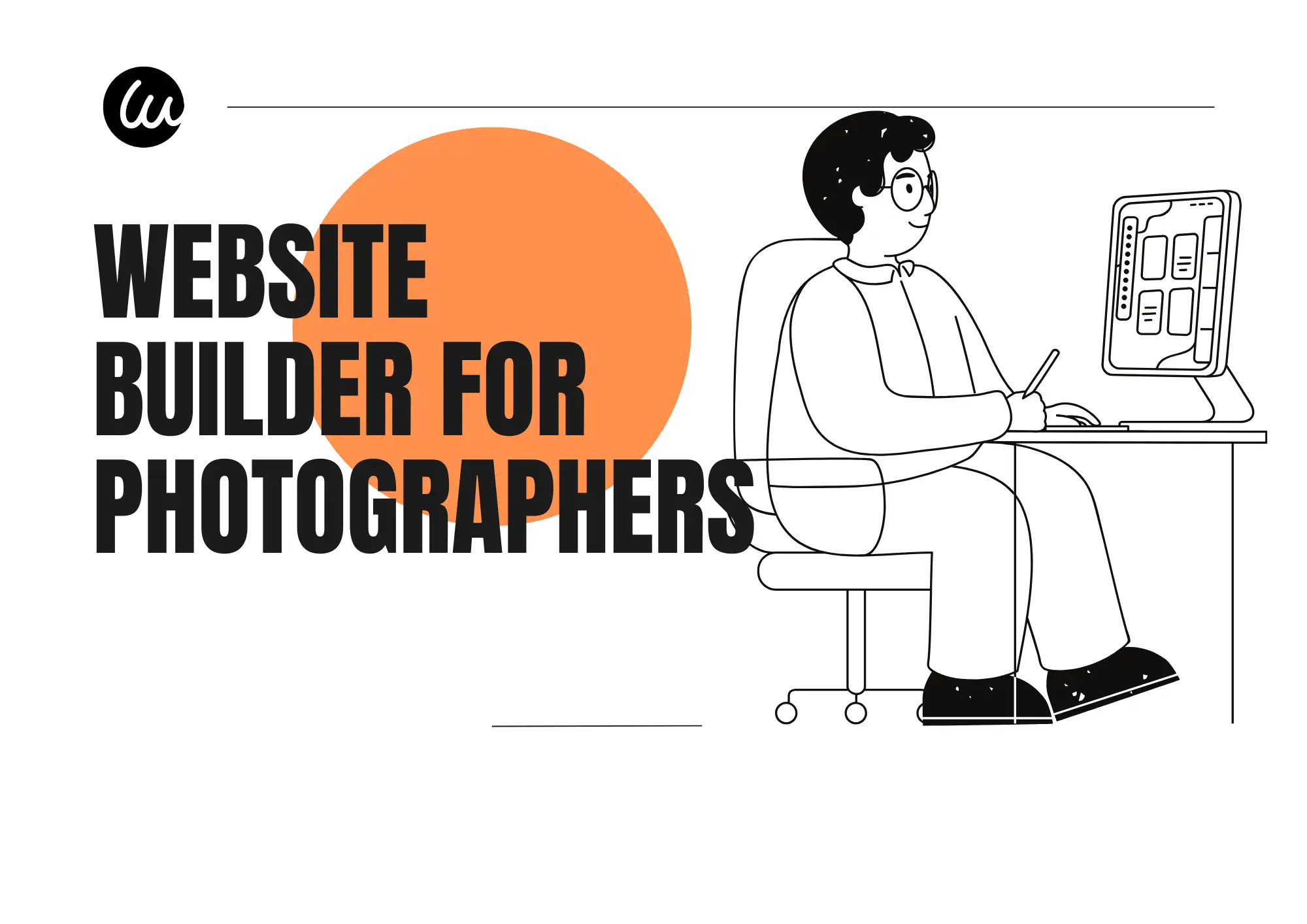 banner showing website builder for photographers