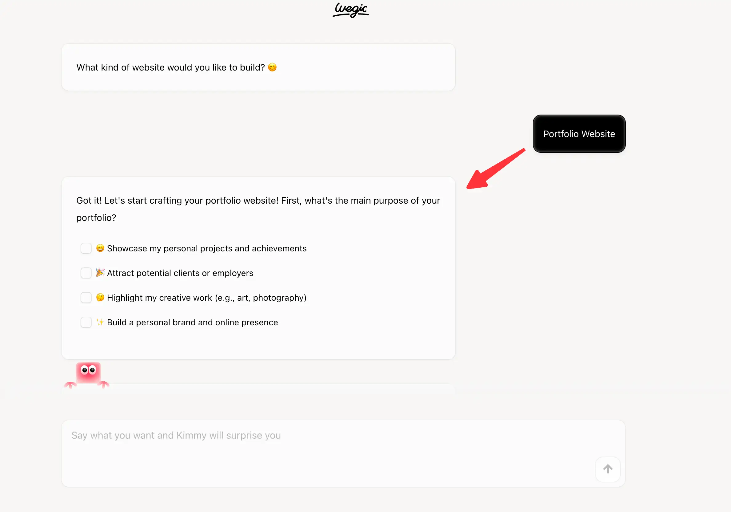 Chat with Wegic