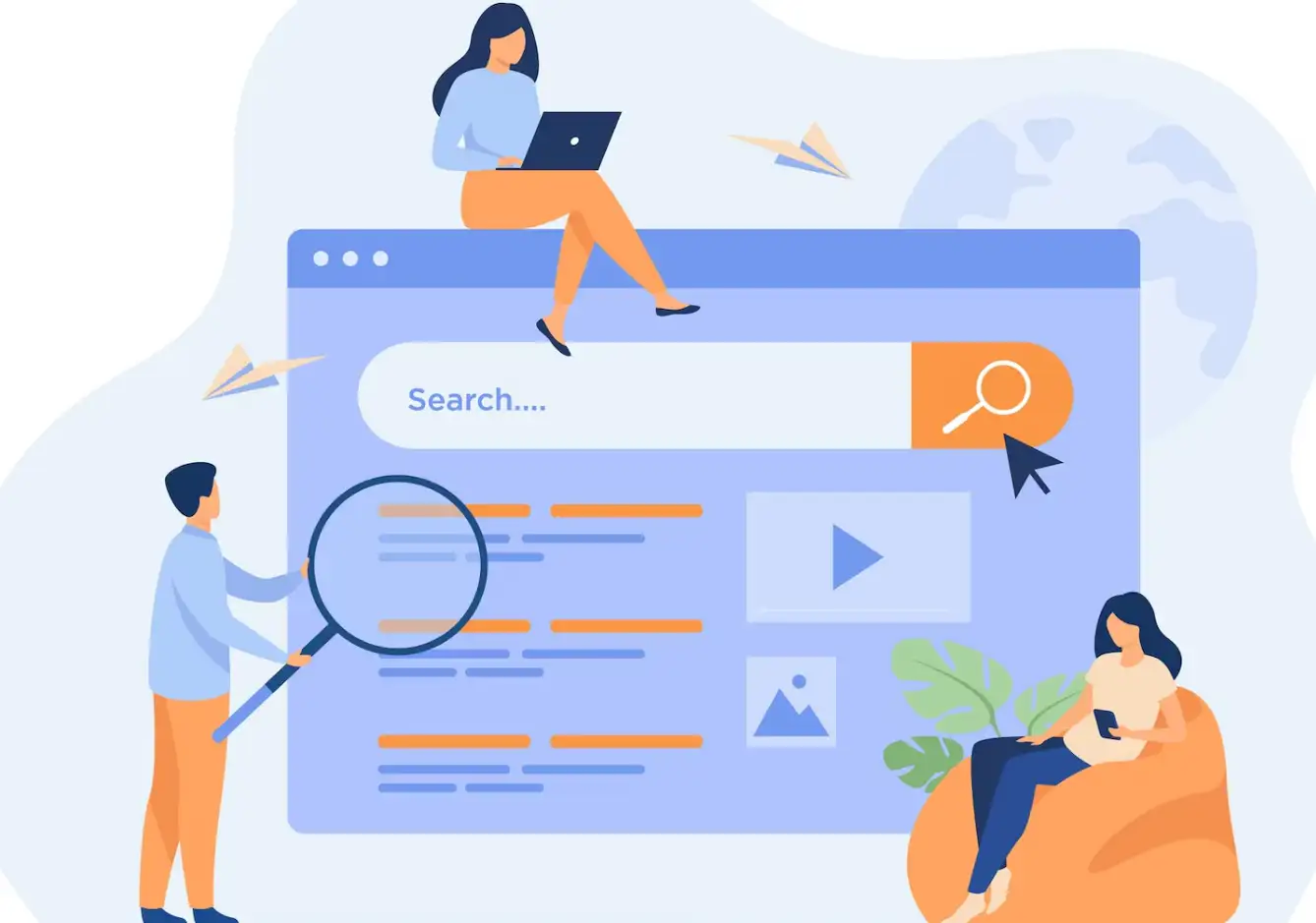 People use search boxes for queries, engines giving result