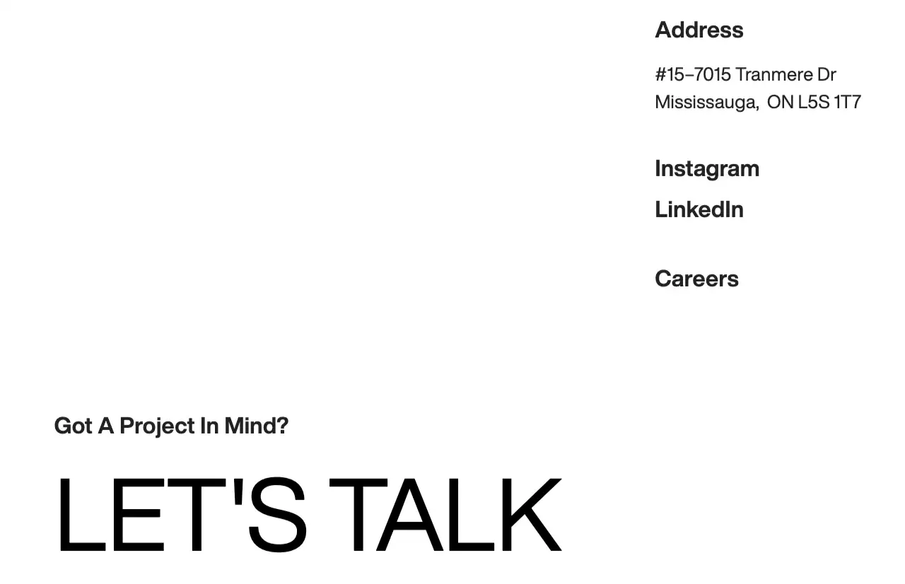 Spline Group's footer