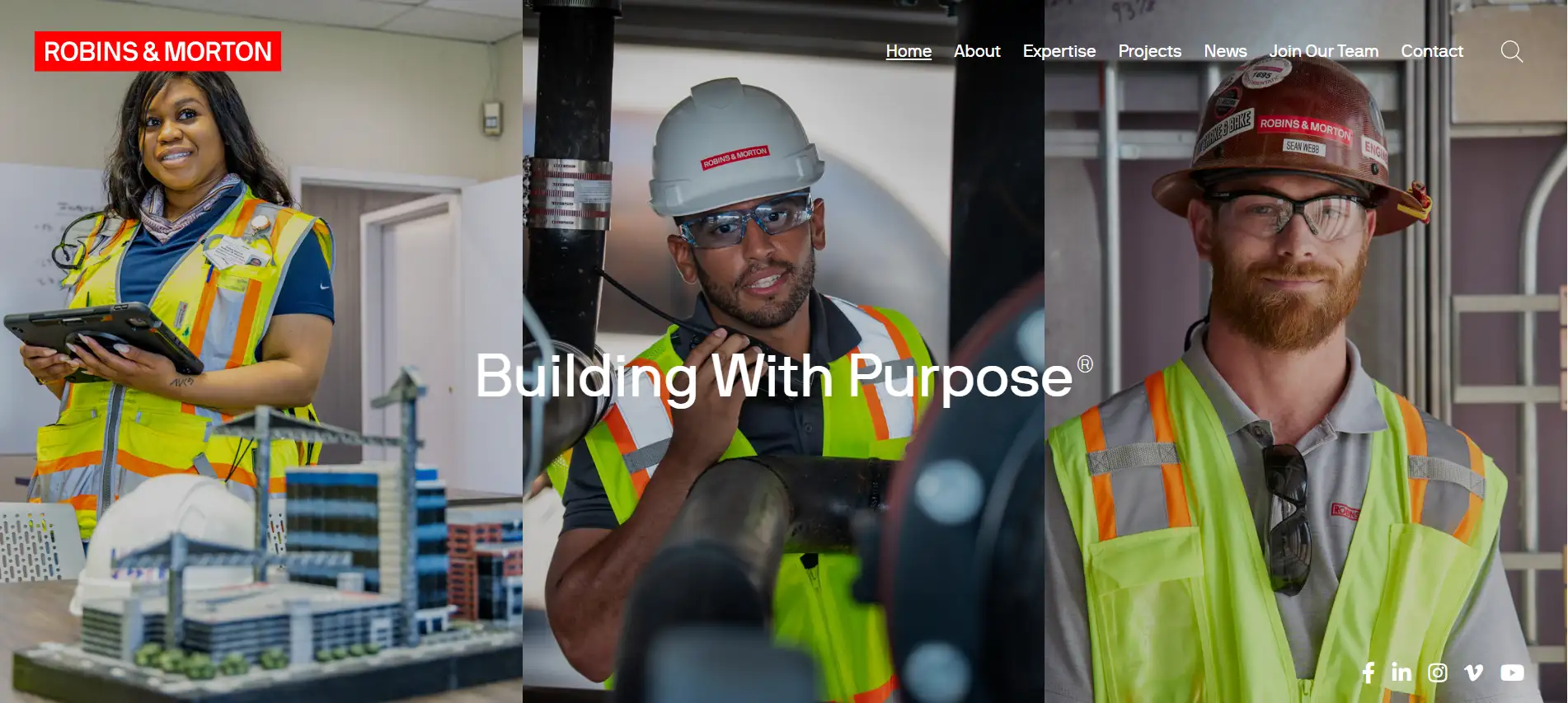 Homepage of Robins & Morton