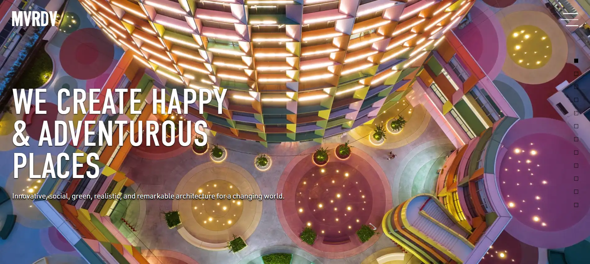 Homepage of MVRDV