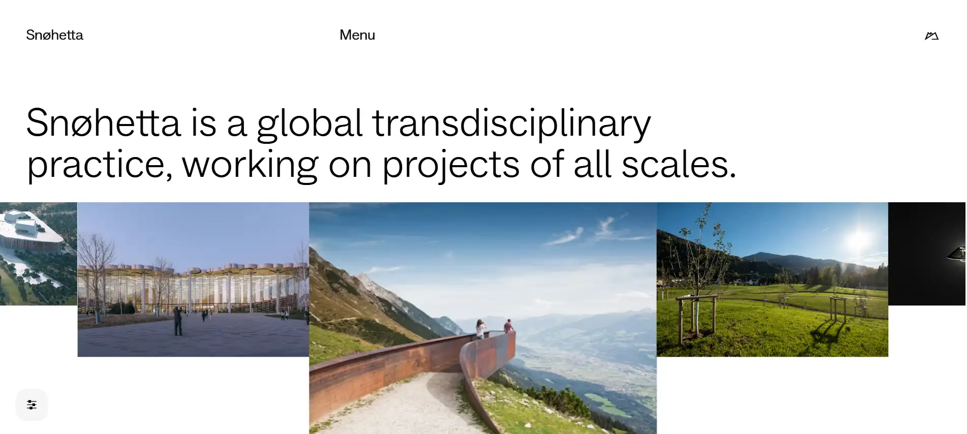 Homepage of Snøhetta
