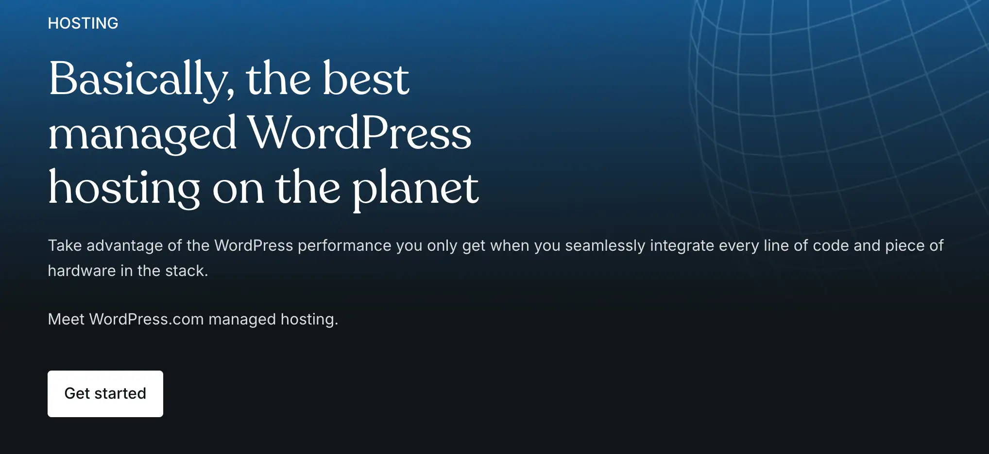 wordpress hosting homepage