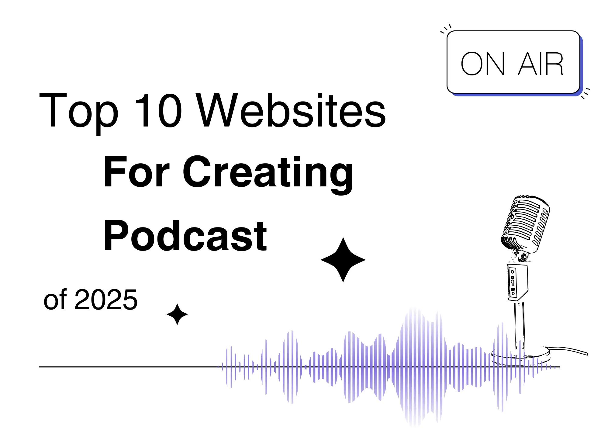 banner showing 'top 10 websites for creating podcast of 2025'