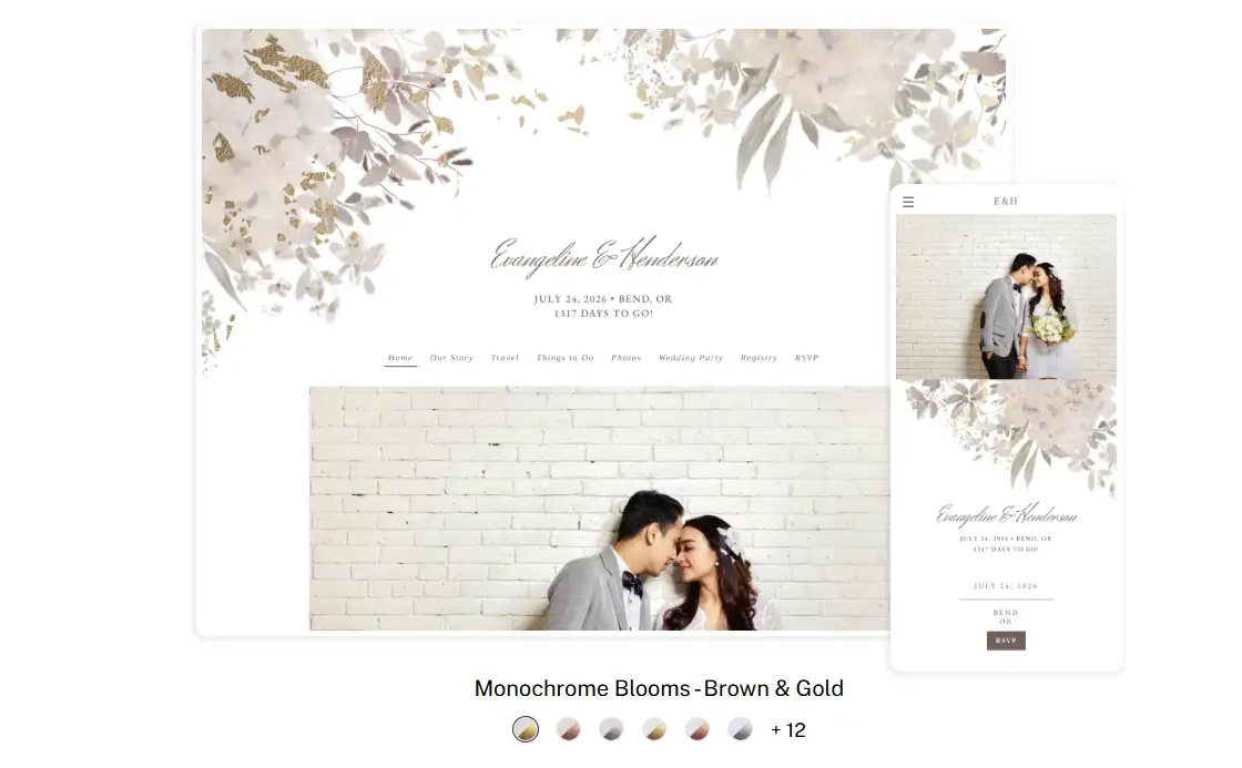 Monochrome Blooms Theme