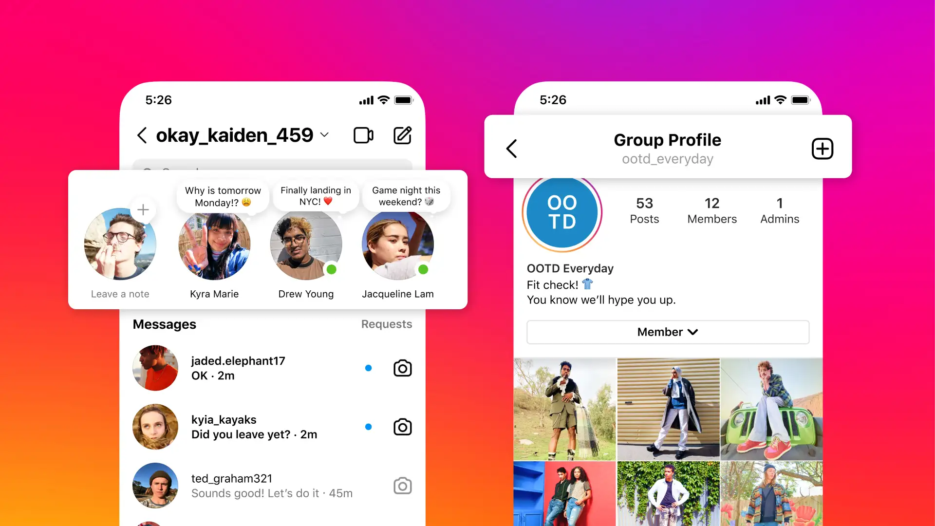 Instagram's homepage Instagram's homepage