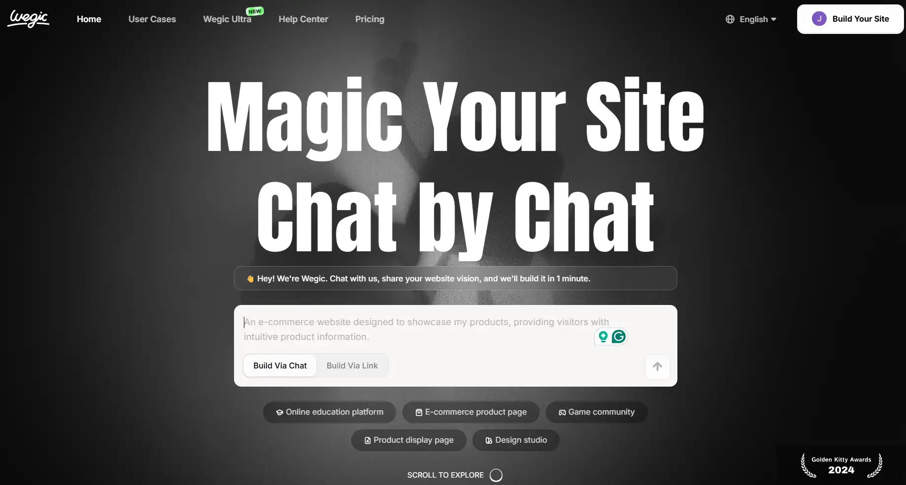 Wegic's homepage