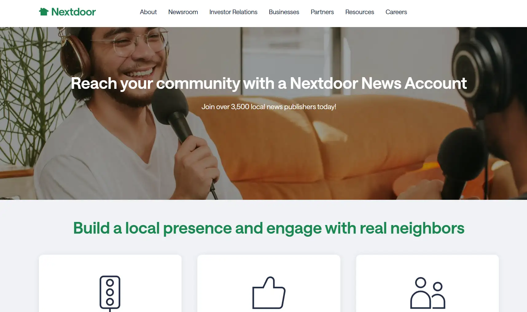 Nextdoor's homepage Nextdoor's homepage