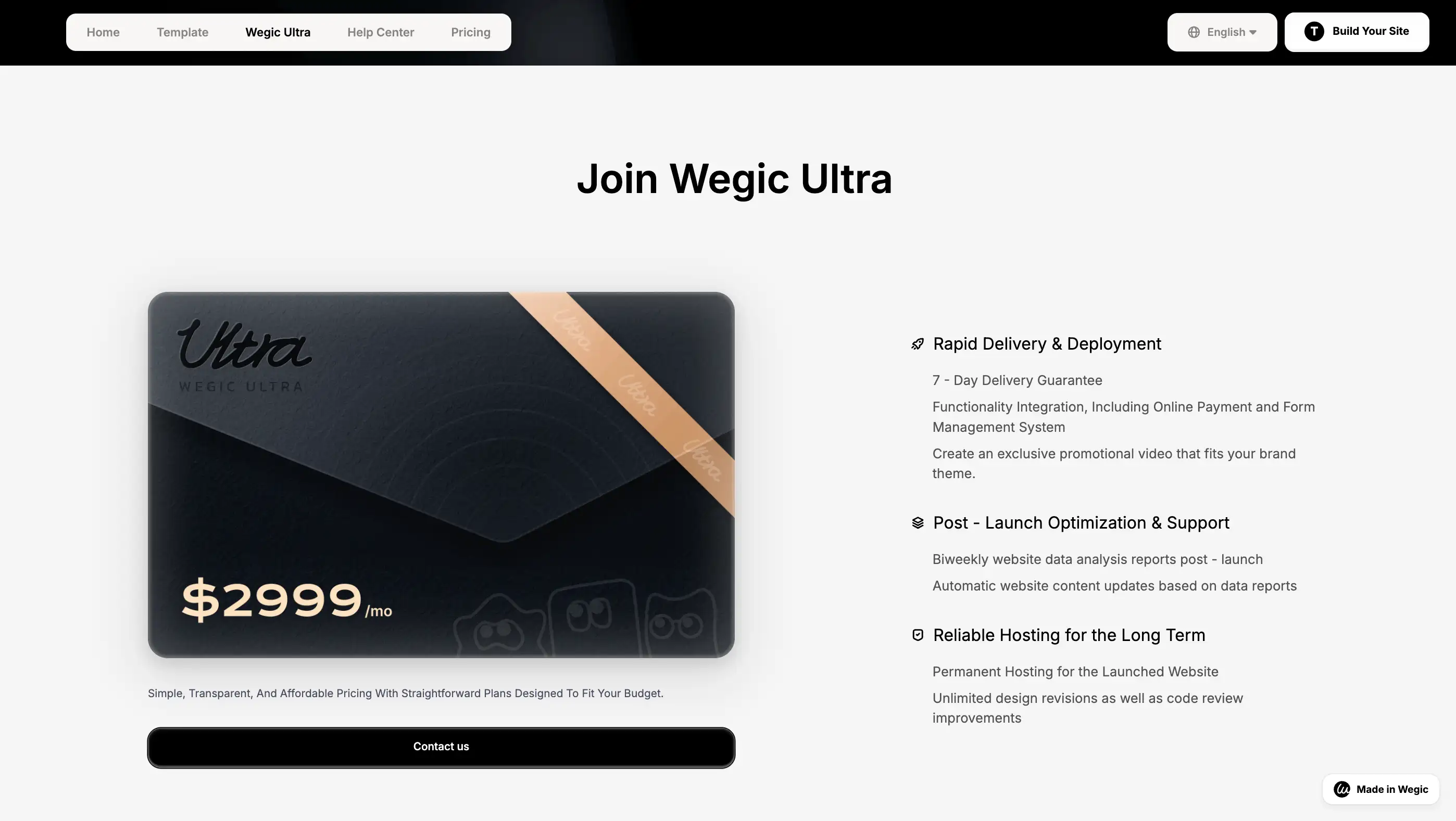 Wegic Ultra ($2999/month) Wegic Ultra ($2999/month)