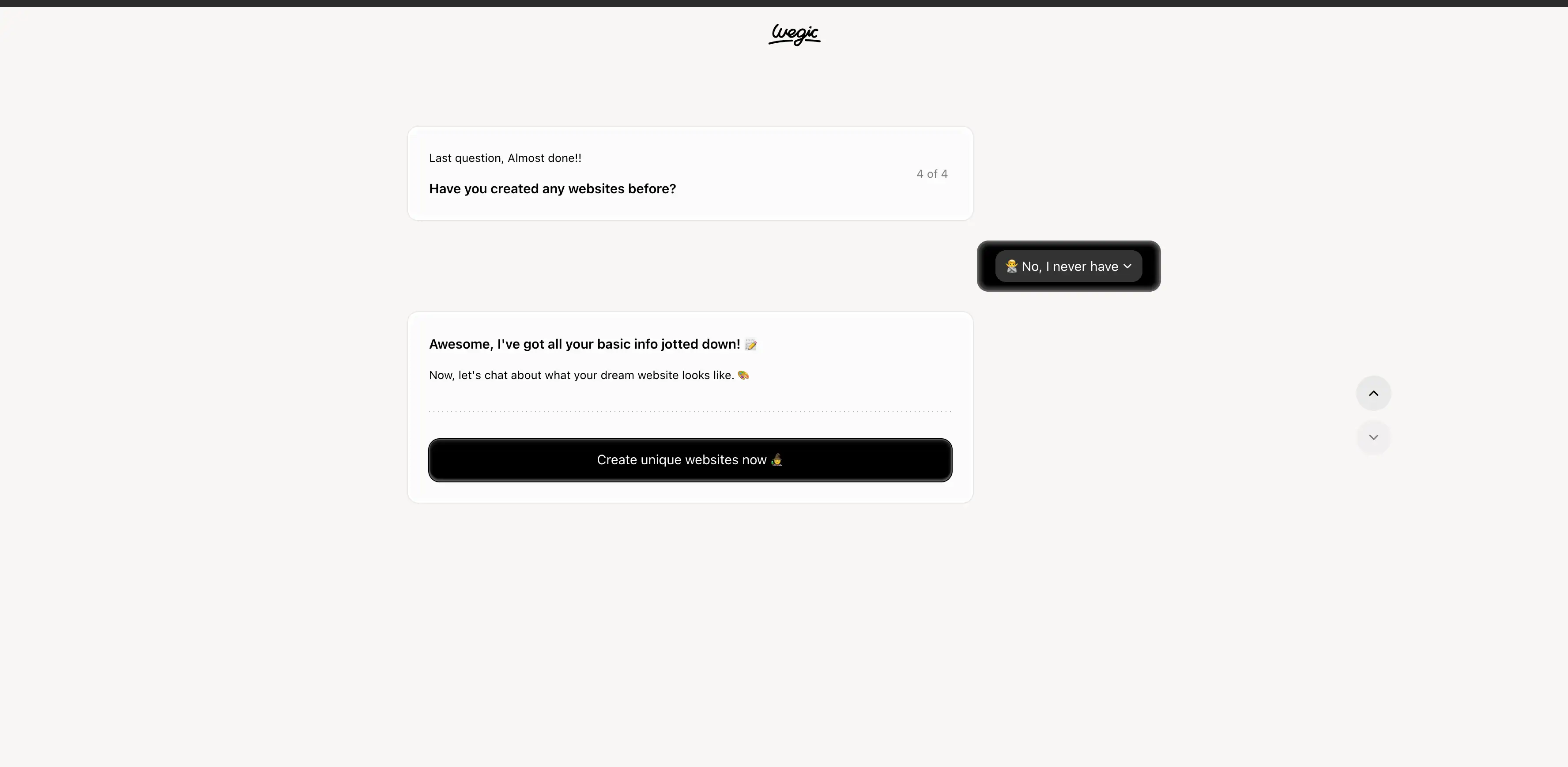 chat with wegic to build website chat with wegic to build website