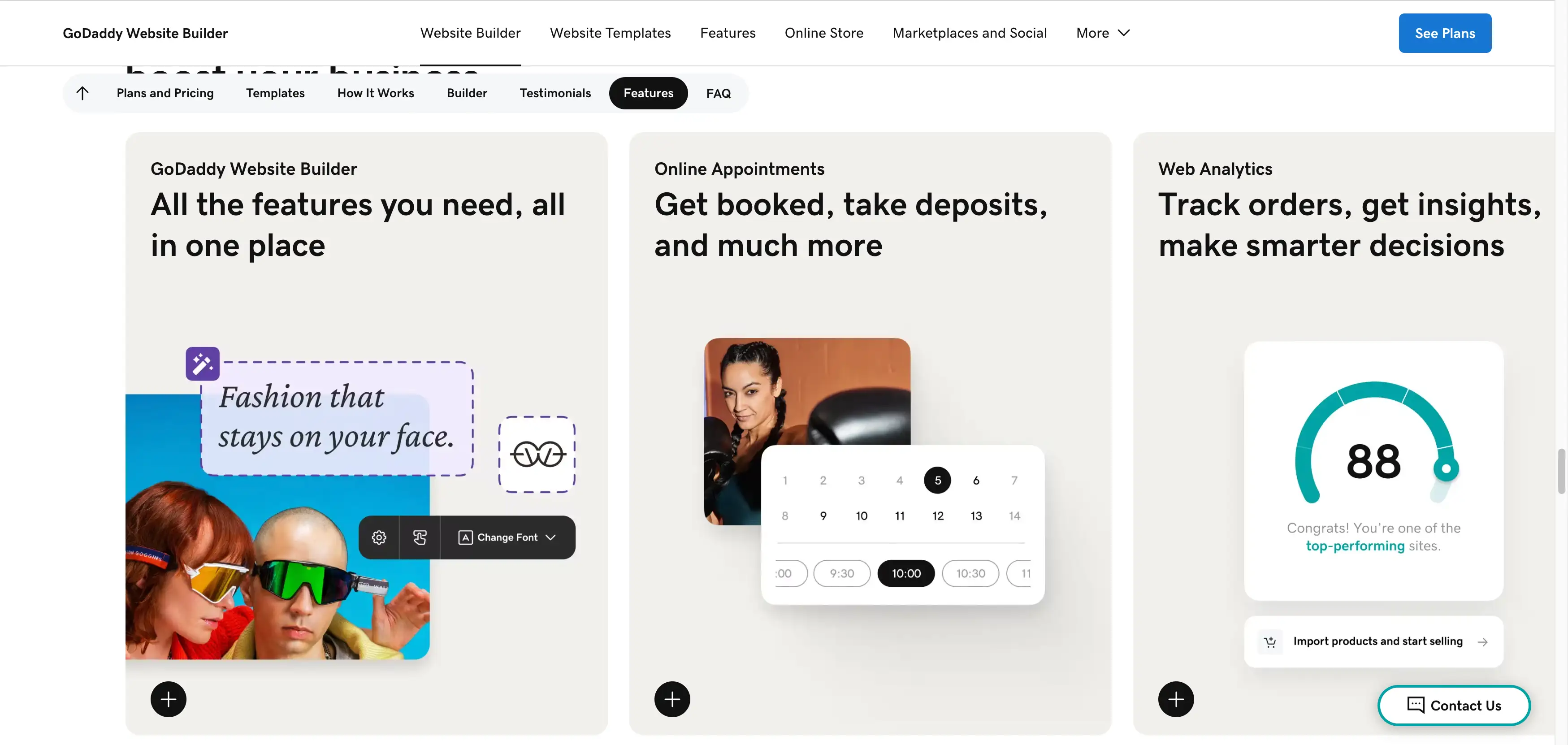 godaddy website builder features godaddy website builder features