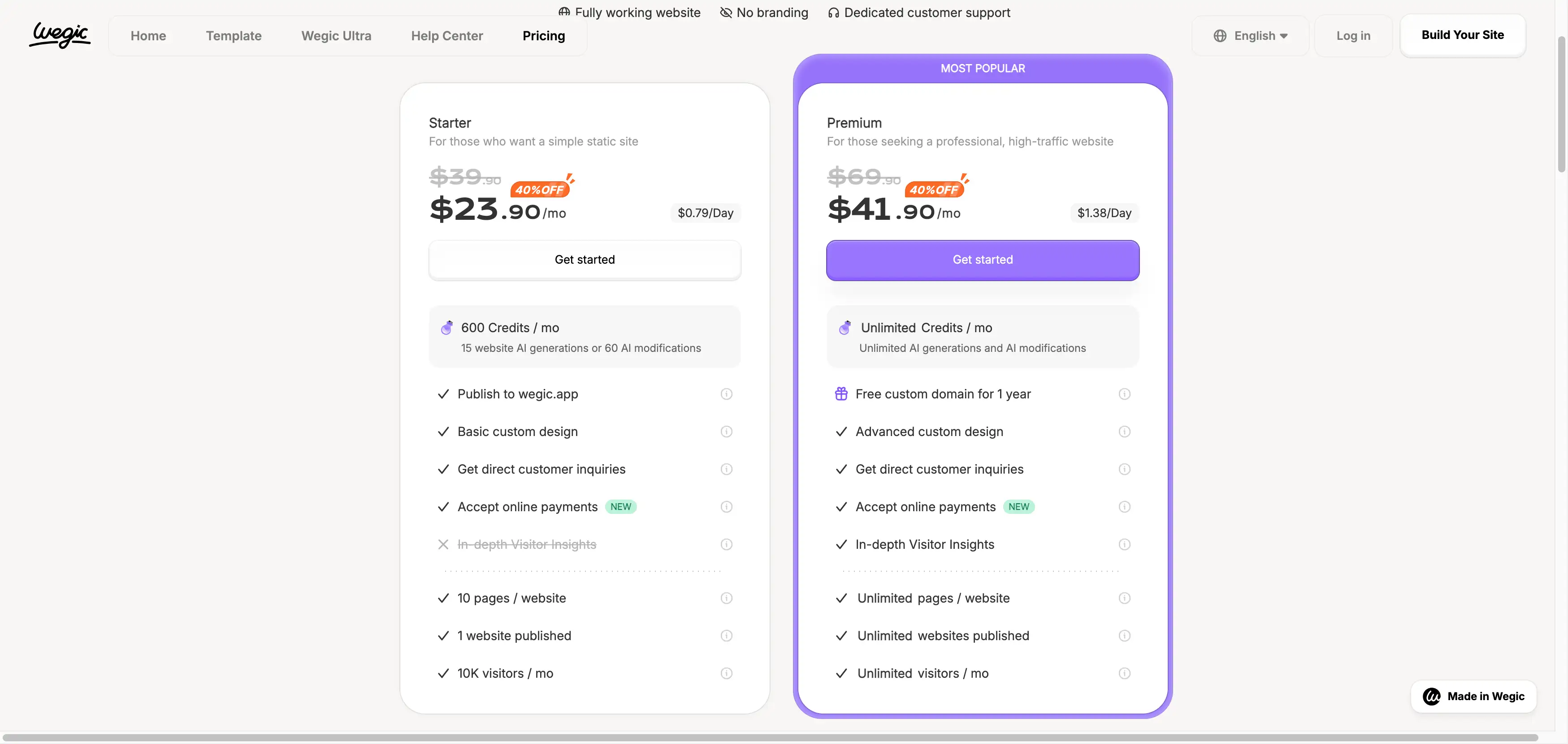 wegic pricing model wegic pricing model
