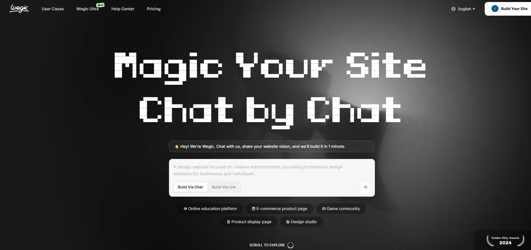 wegic is an AI website builder