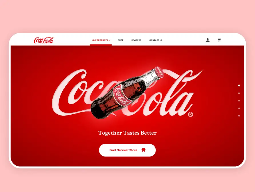 Coca-cola web page design