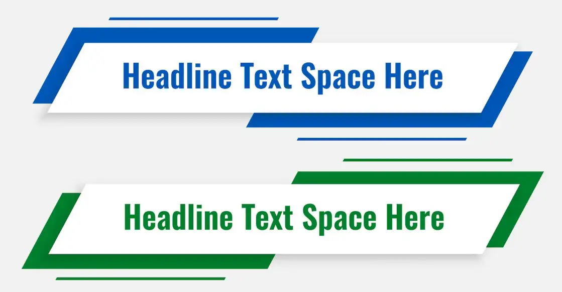 Modern headline styles in two colors