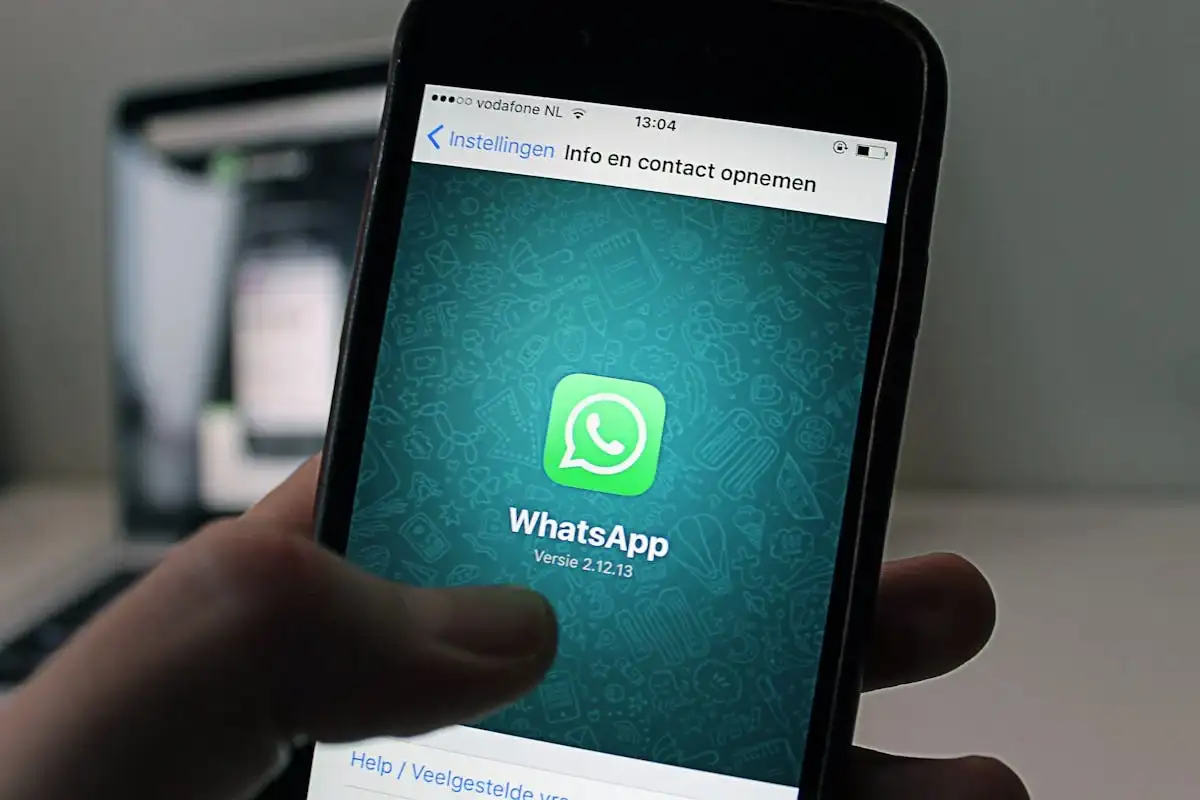WhatsApp app on a phone