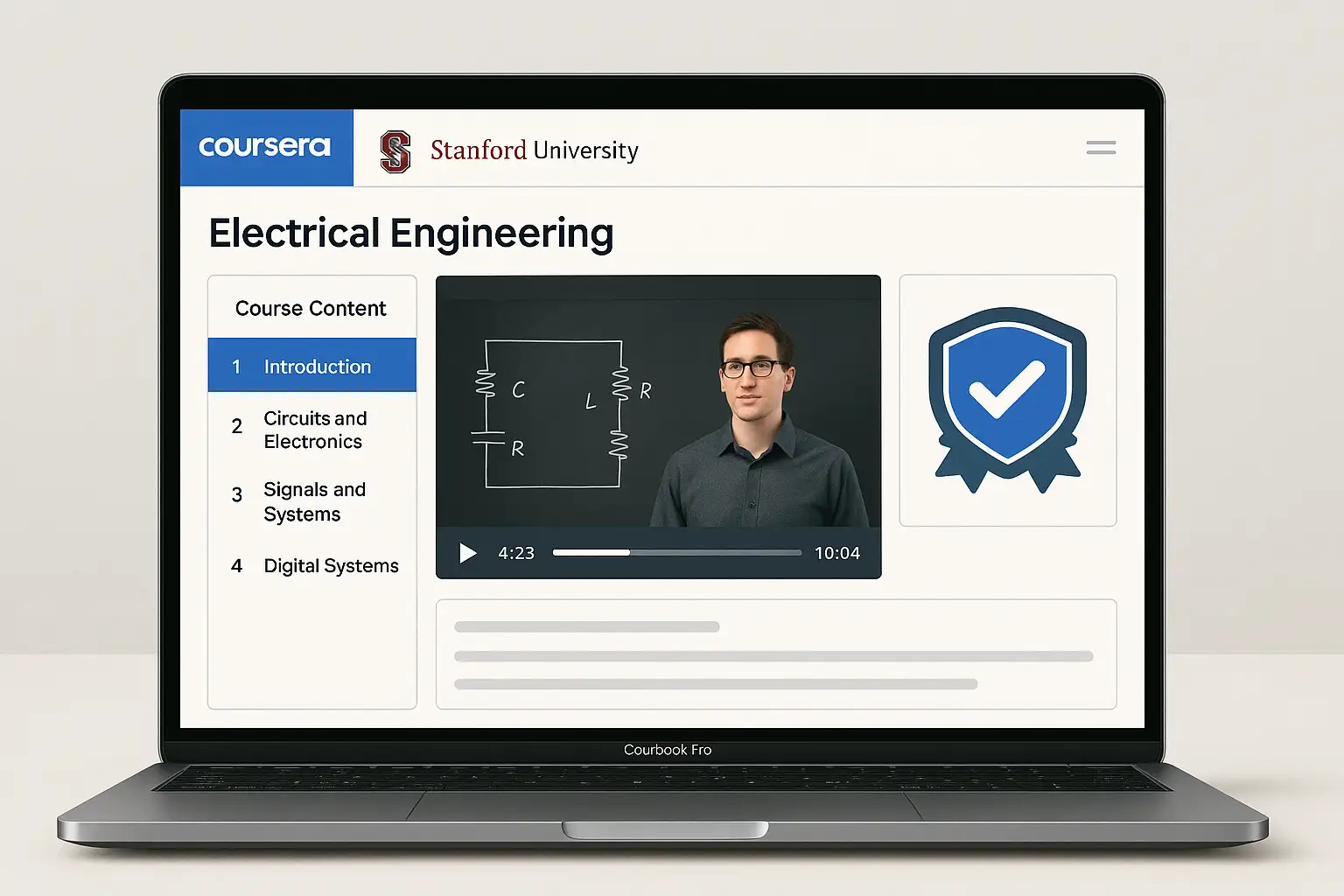 Coursera electrical engineering course preview with university branding Coursera electrical engineering course preview with university branding