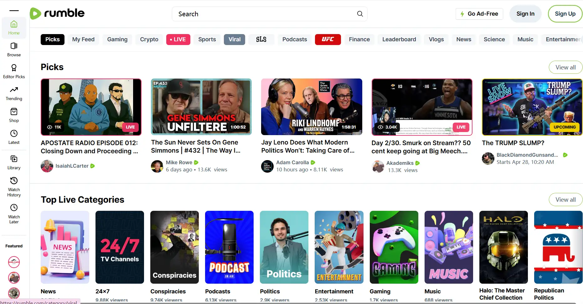 Rumble's Homepage