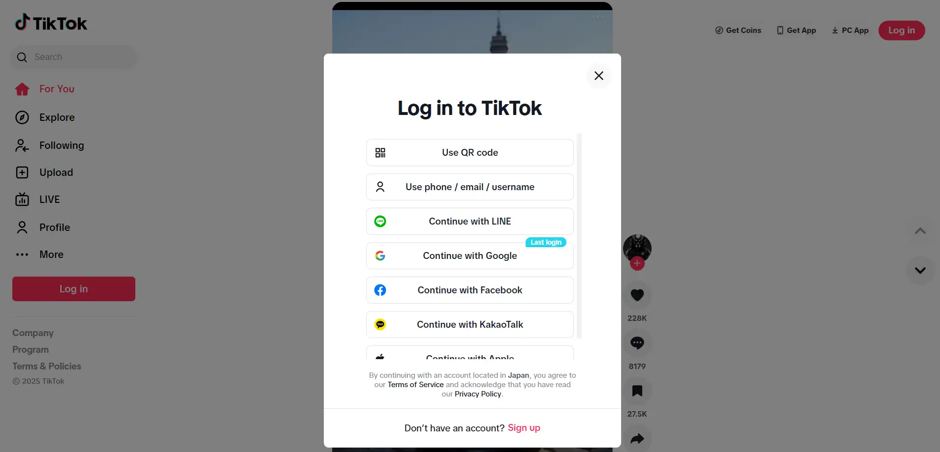 create tiktok account