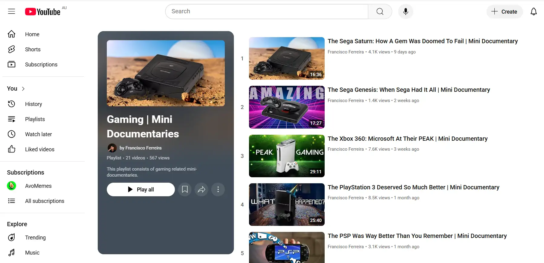 gaming mini documentaries