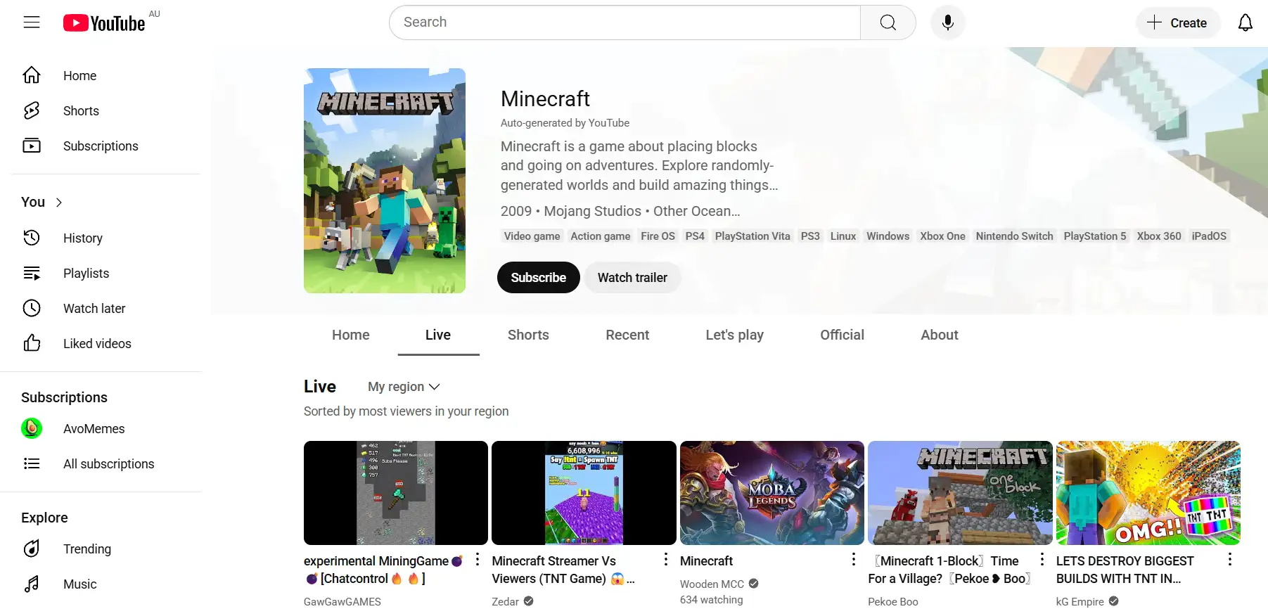 minecraft game example