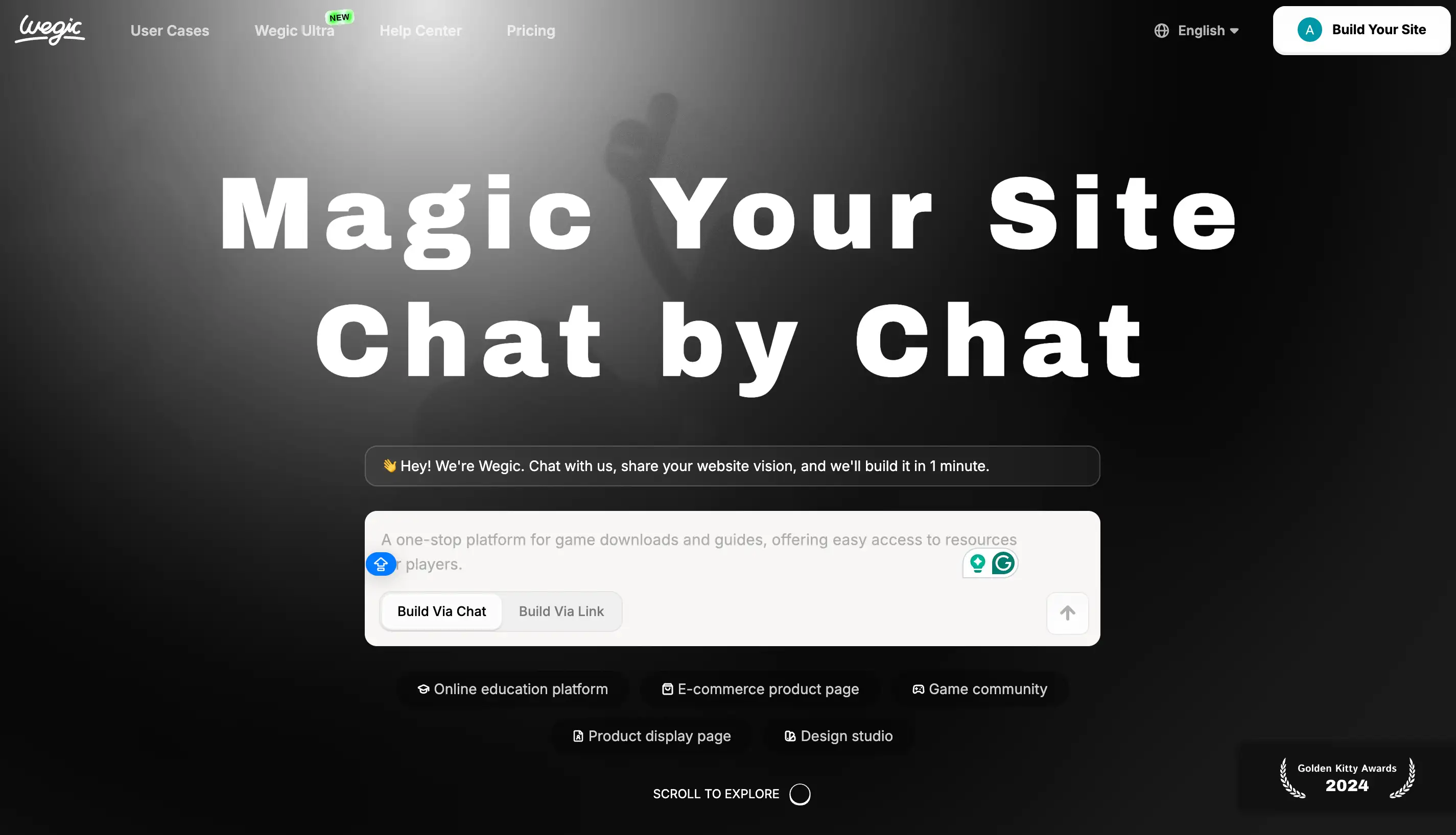 wegic homepage